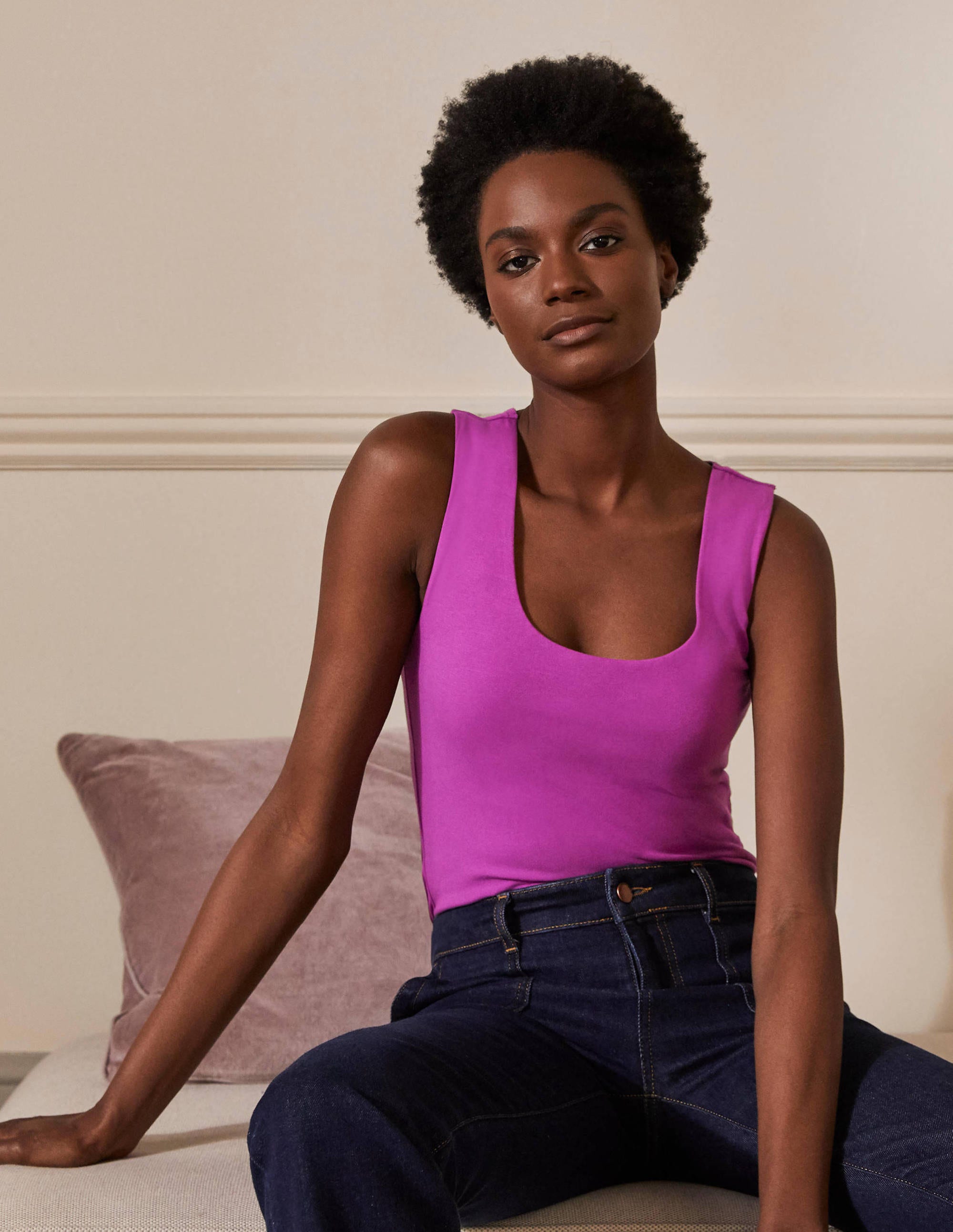Double Layer Front Vest-Regal Purple - Image 4