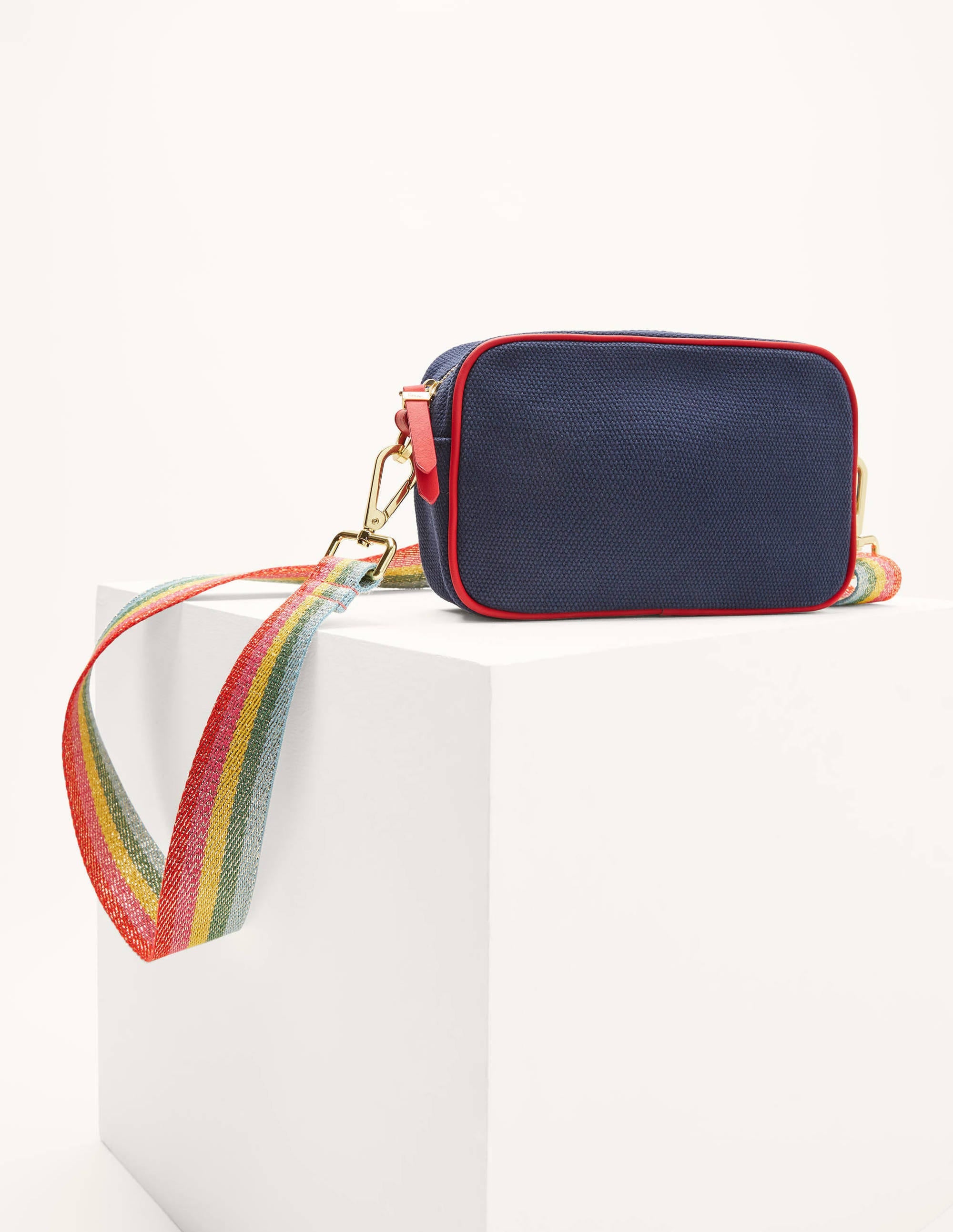 Canvas Crossbody Bag-Navy - Image 1
