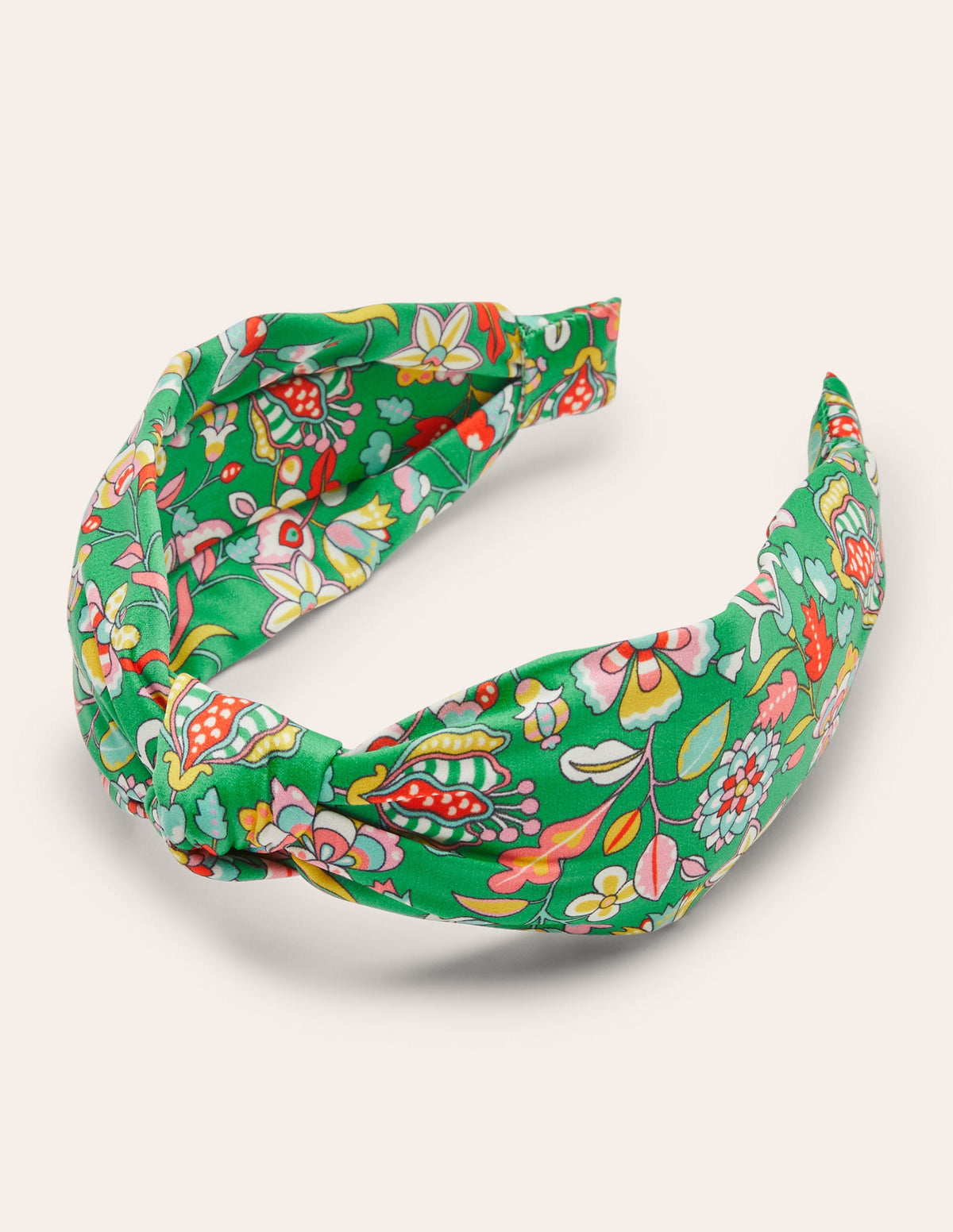 Knotted Headband-Leafy Green, Floral - Image 1