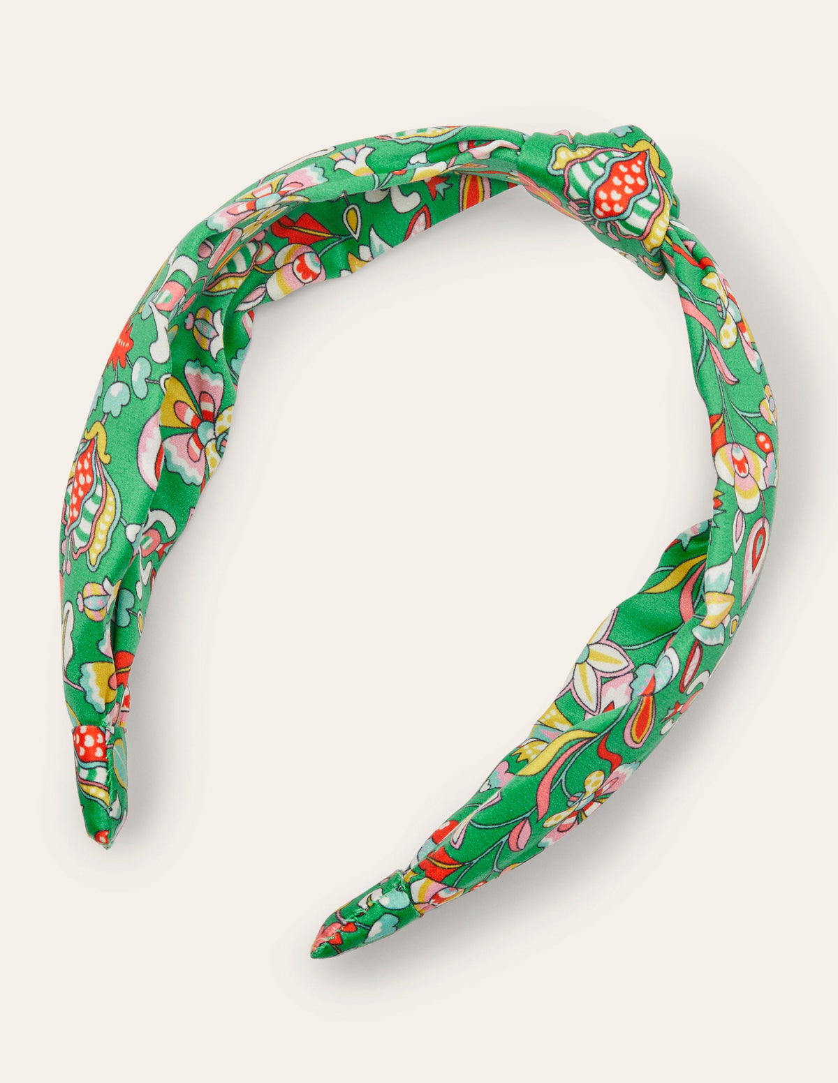Knotted Headband-Leafy Green, Floral-2