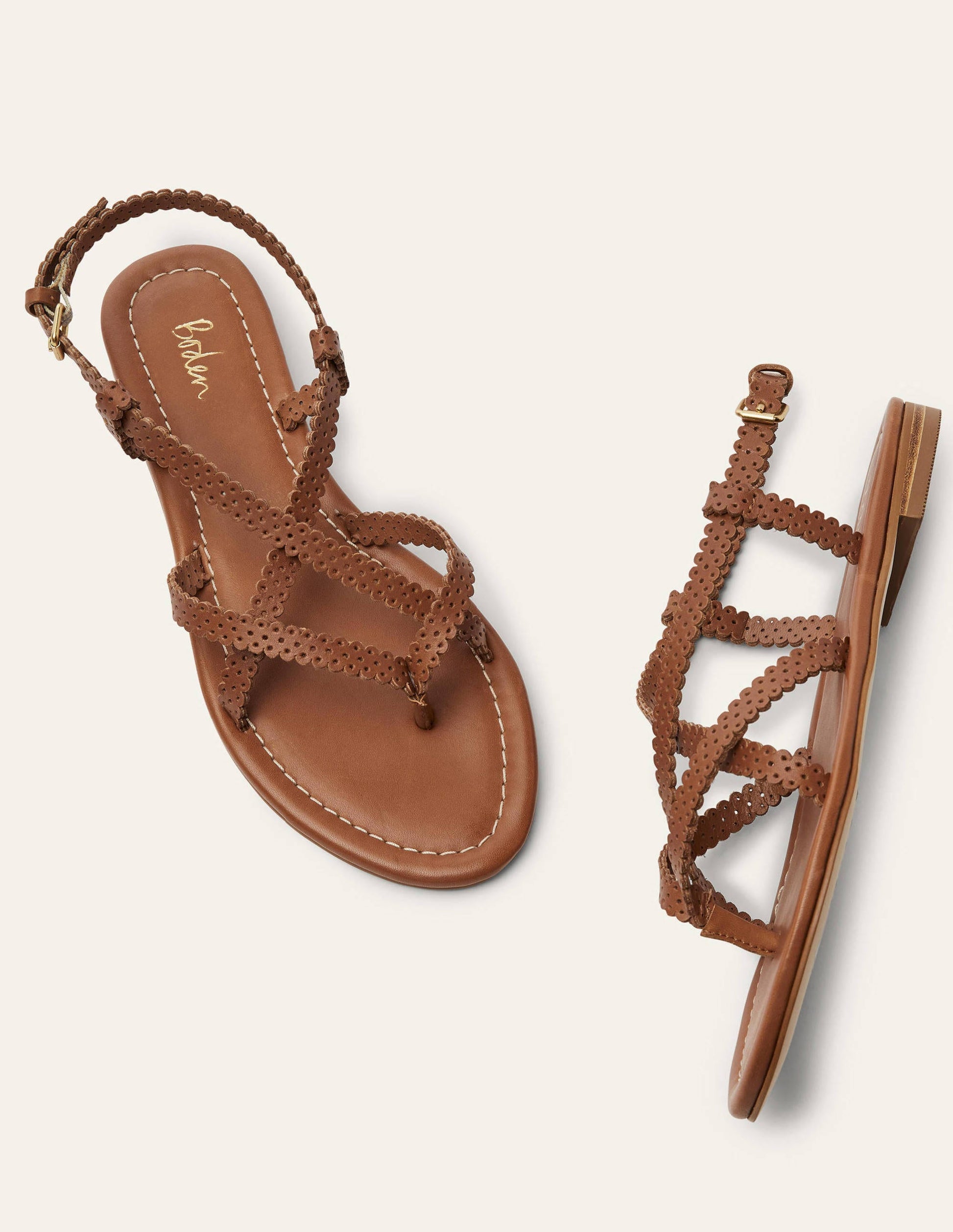 Deborah Strappy Sandals-Tan-1