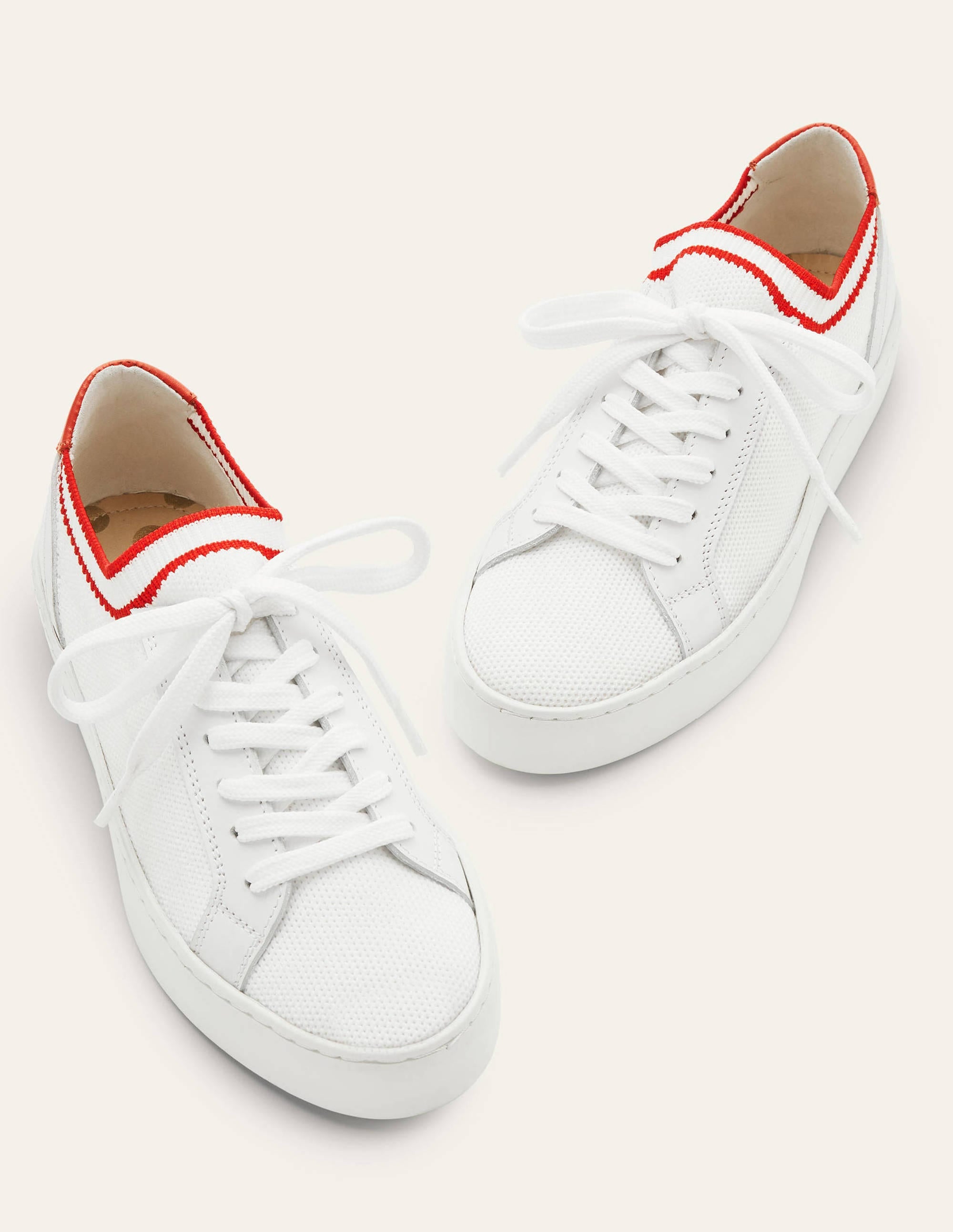Hazel Trainers-White/Red - Image 1
