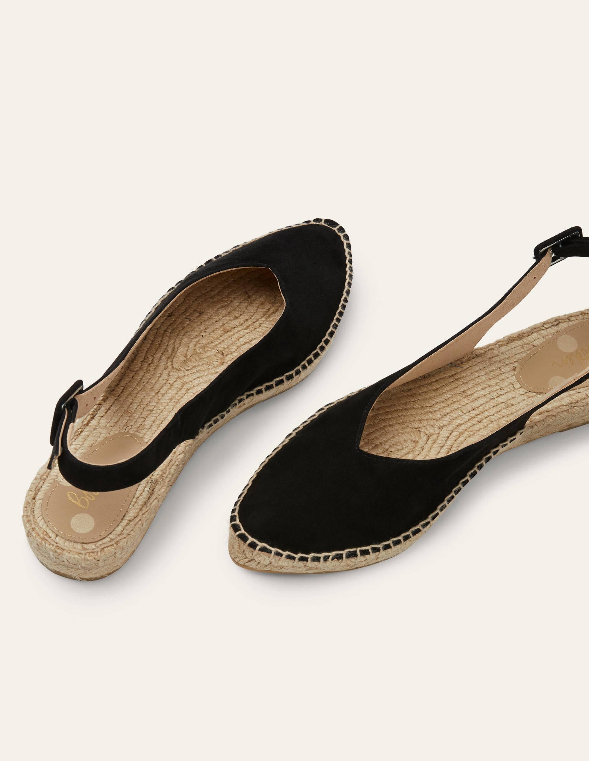 Slingback Espadrille Sandals-Black - Image 1