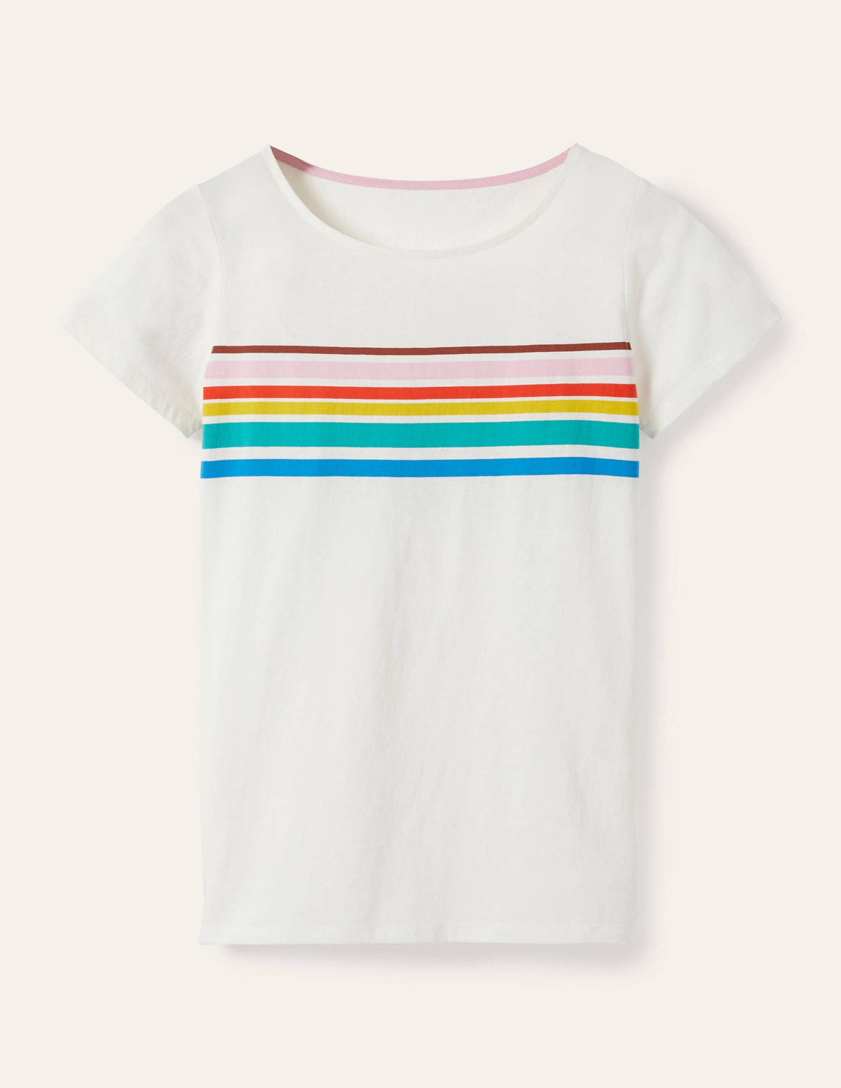Short Sleeve Breton T-Shirt-Rainbow Chest Placement-5