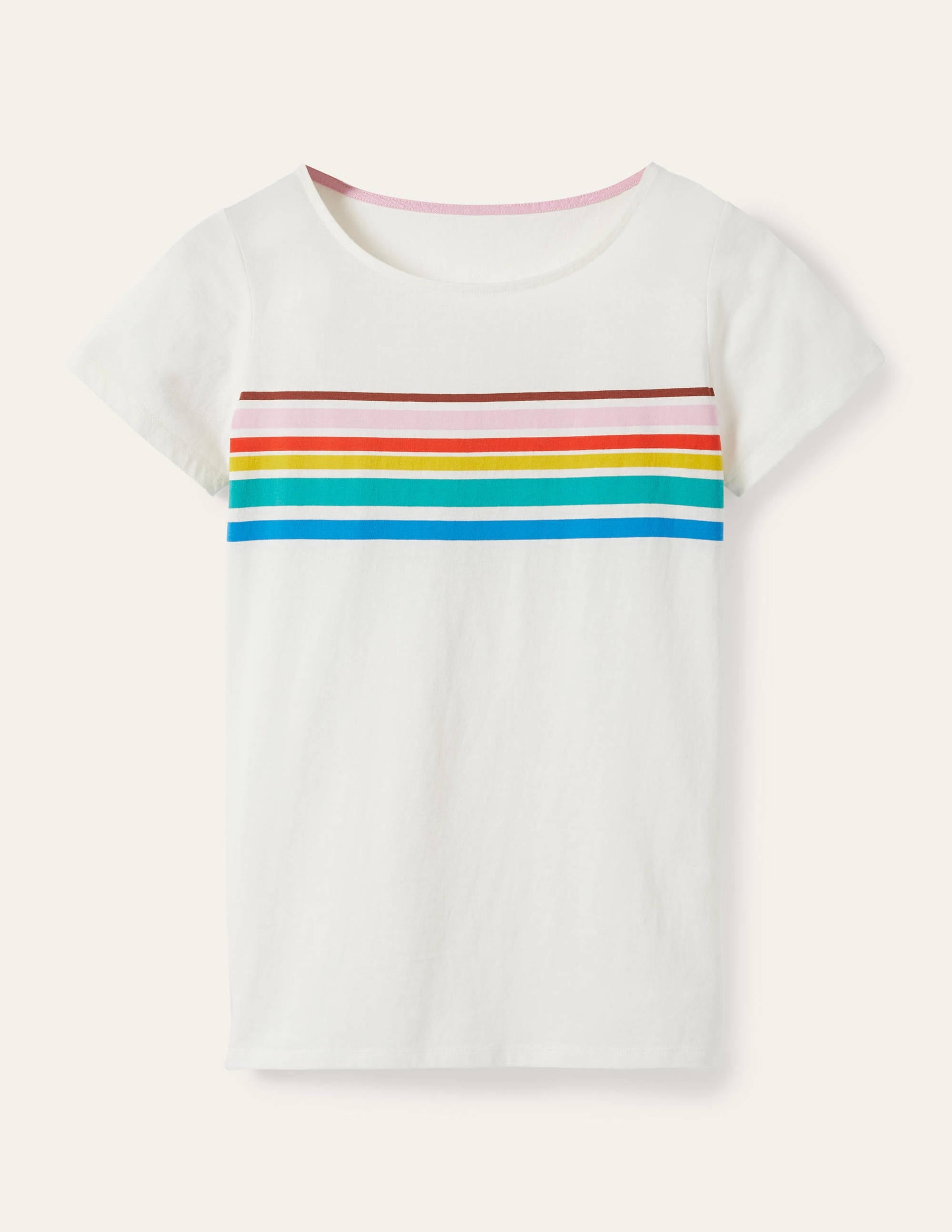Short Sleeve Breton T-Shirt-Rainbow Chest Placement - Image 5