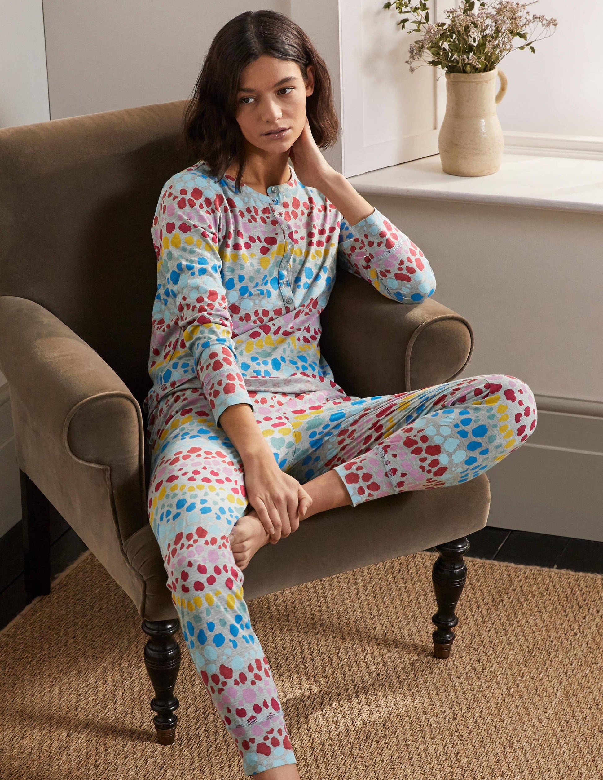 Alba Jersey Pyjama Top-Multi Rainbow Leopard-2