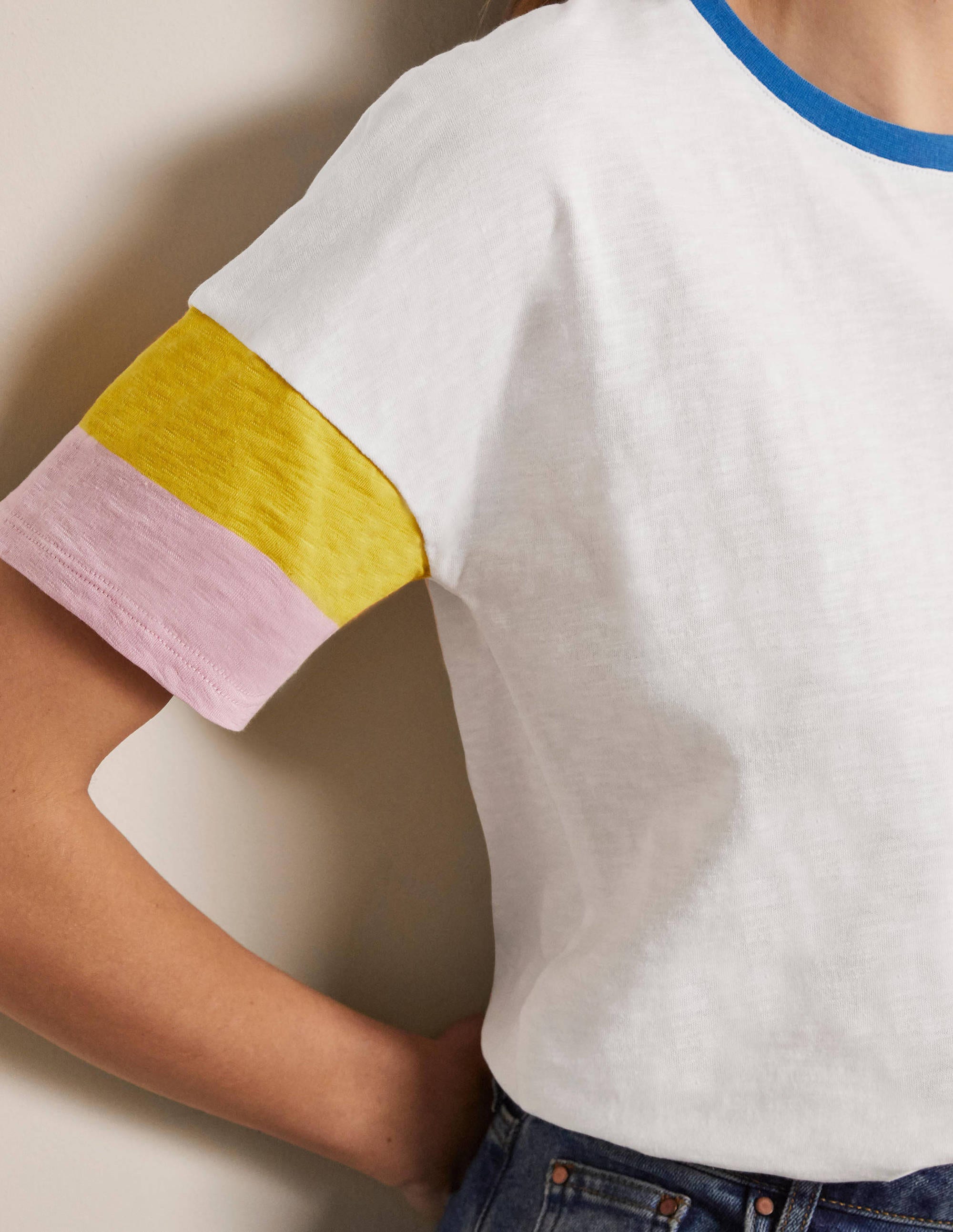 Clarissa Jersey T-shirt-White - Image 4