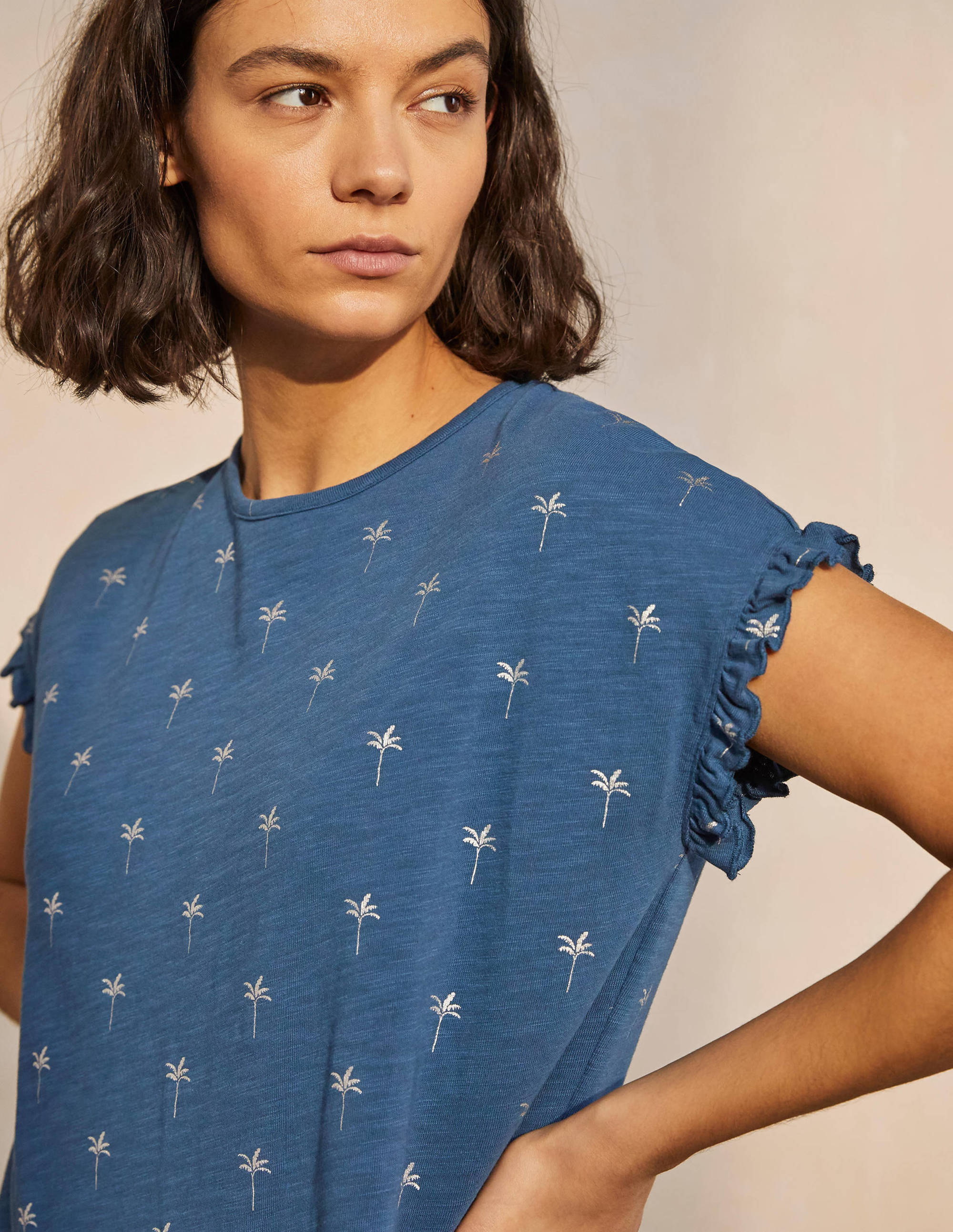 Faye Jersey T-shirt Dress-Aircraft, Rainforest Stamp - Image 4