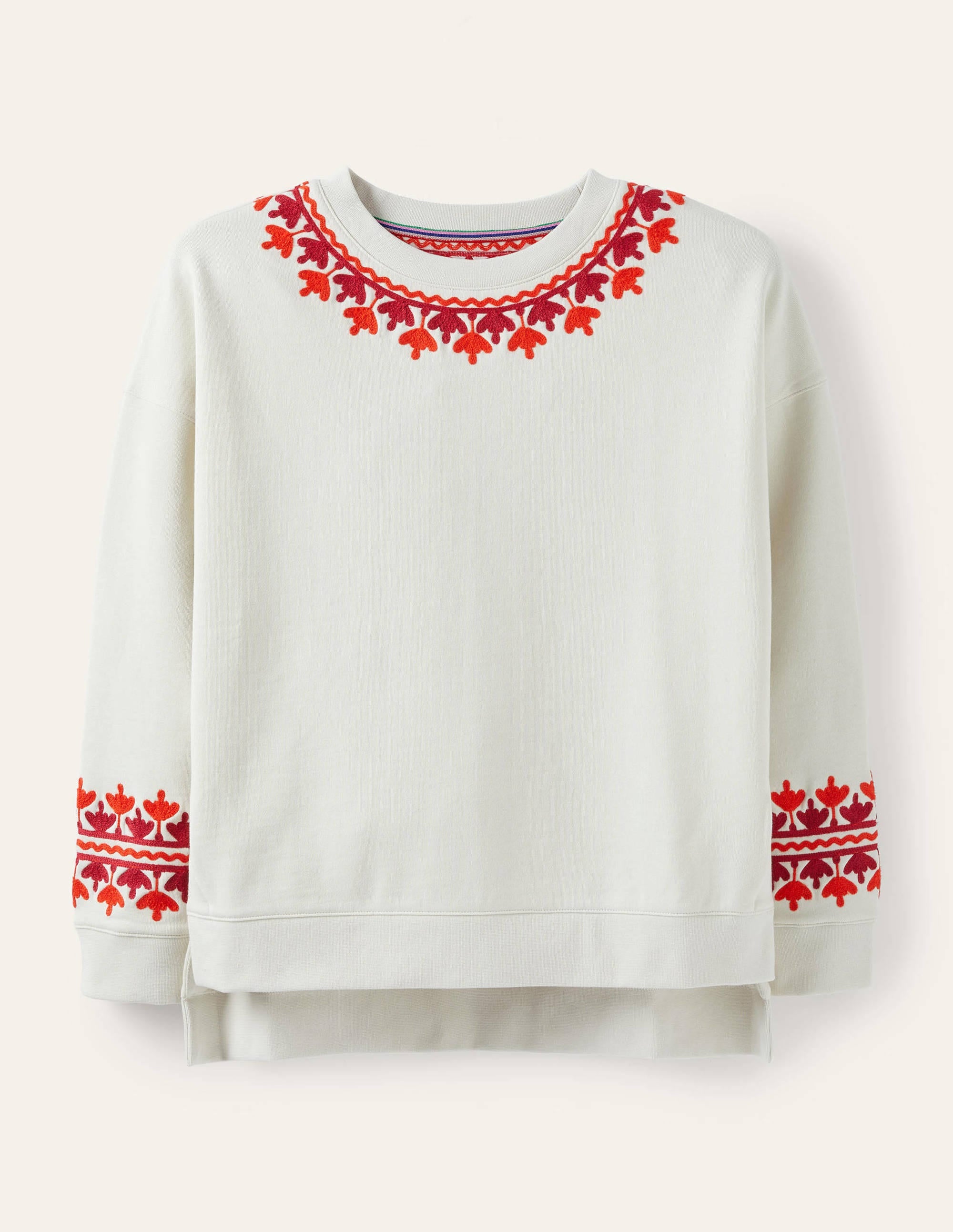 Interest Sweatshirt-Ivory, Embroidered - Image 6
