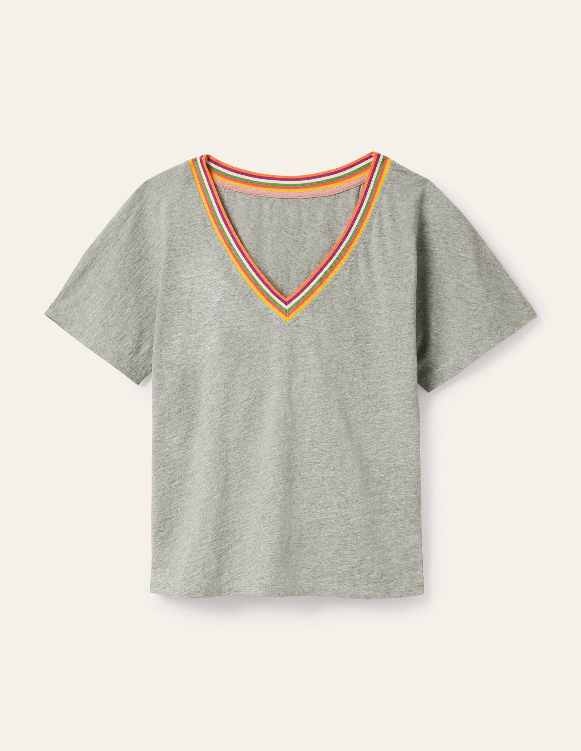 Beatrice Jersey Top-Grey Marl - Image 5