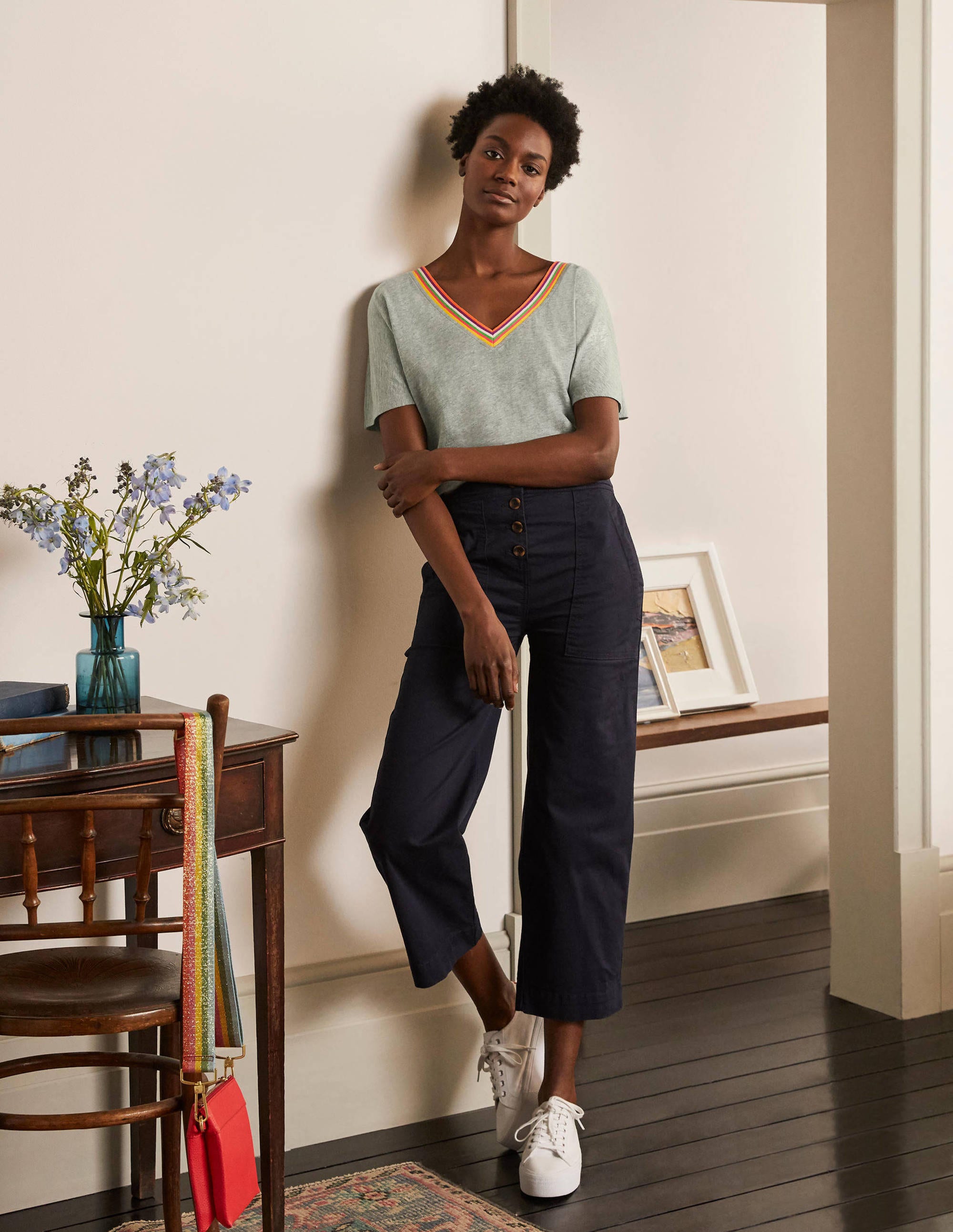 Beatrice Jersey Top-Grey Marl - Image 2