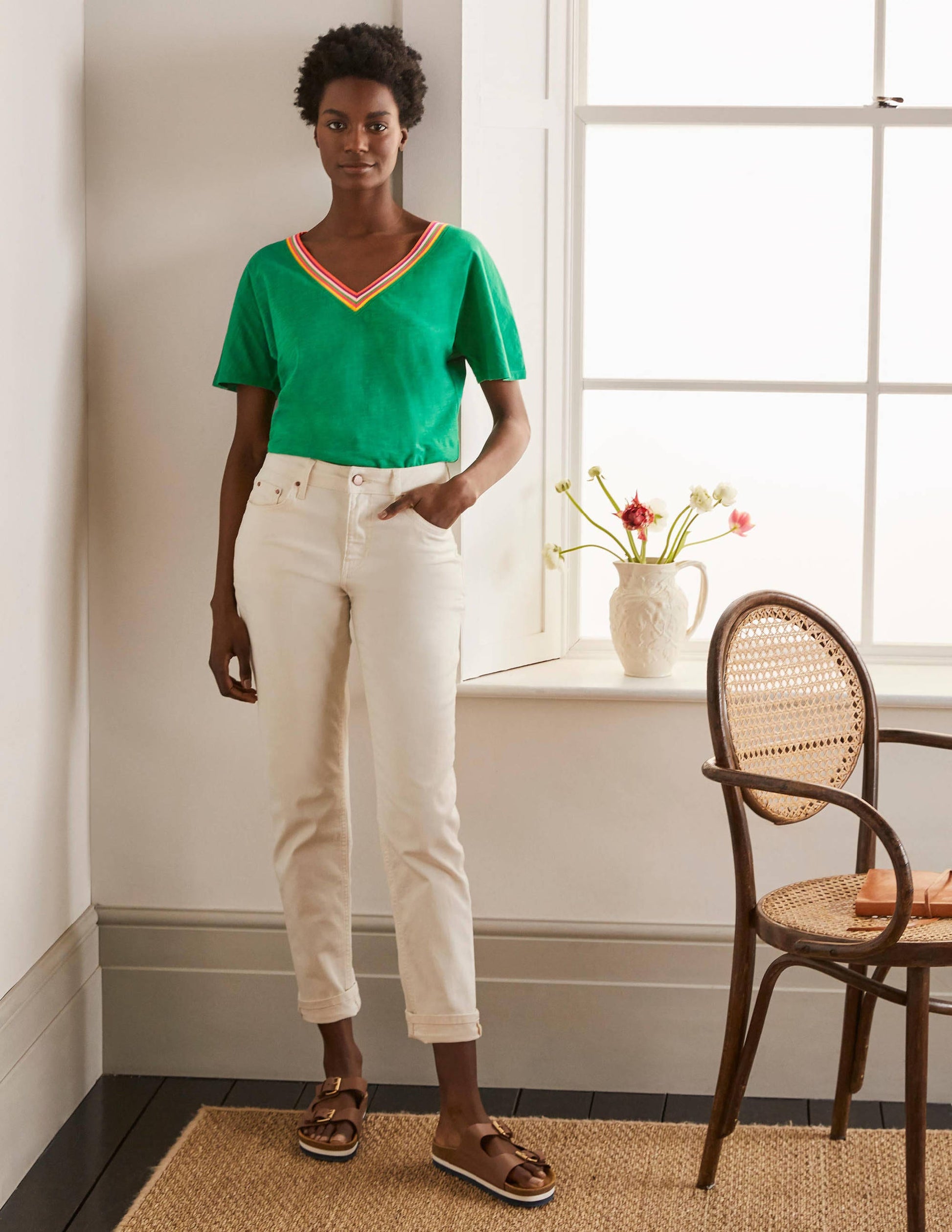 Beatrice Jersey Top-Leafy Green-2