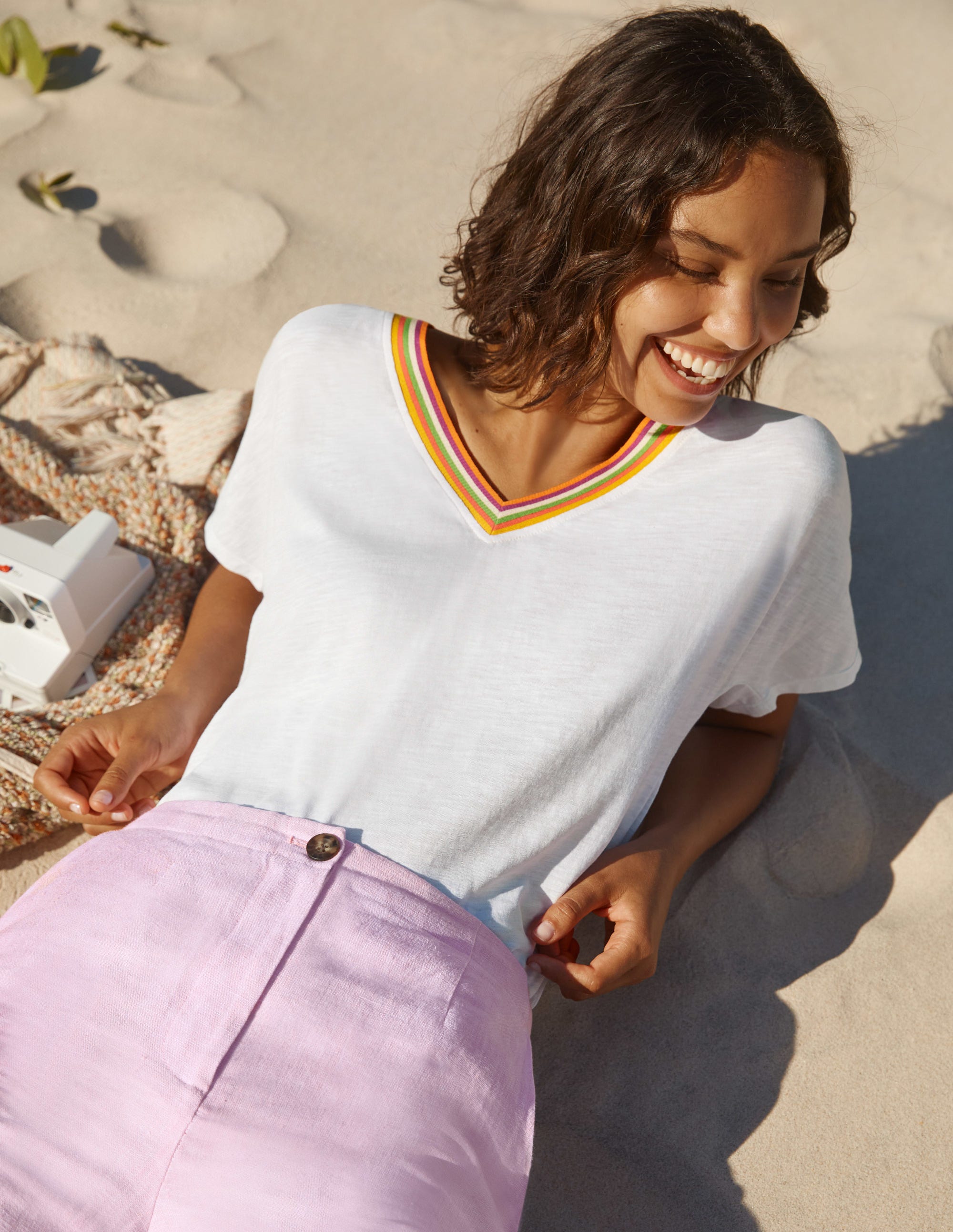 Beatrice Jersey Top-White - Image 5
