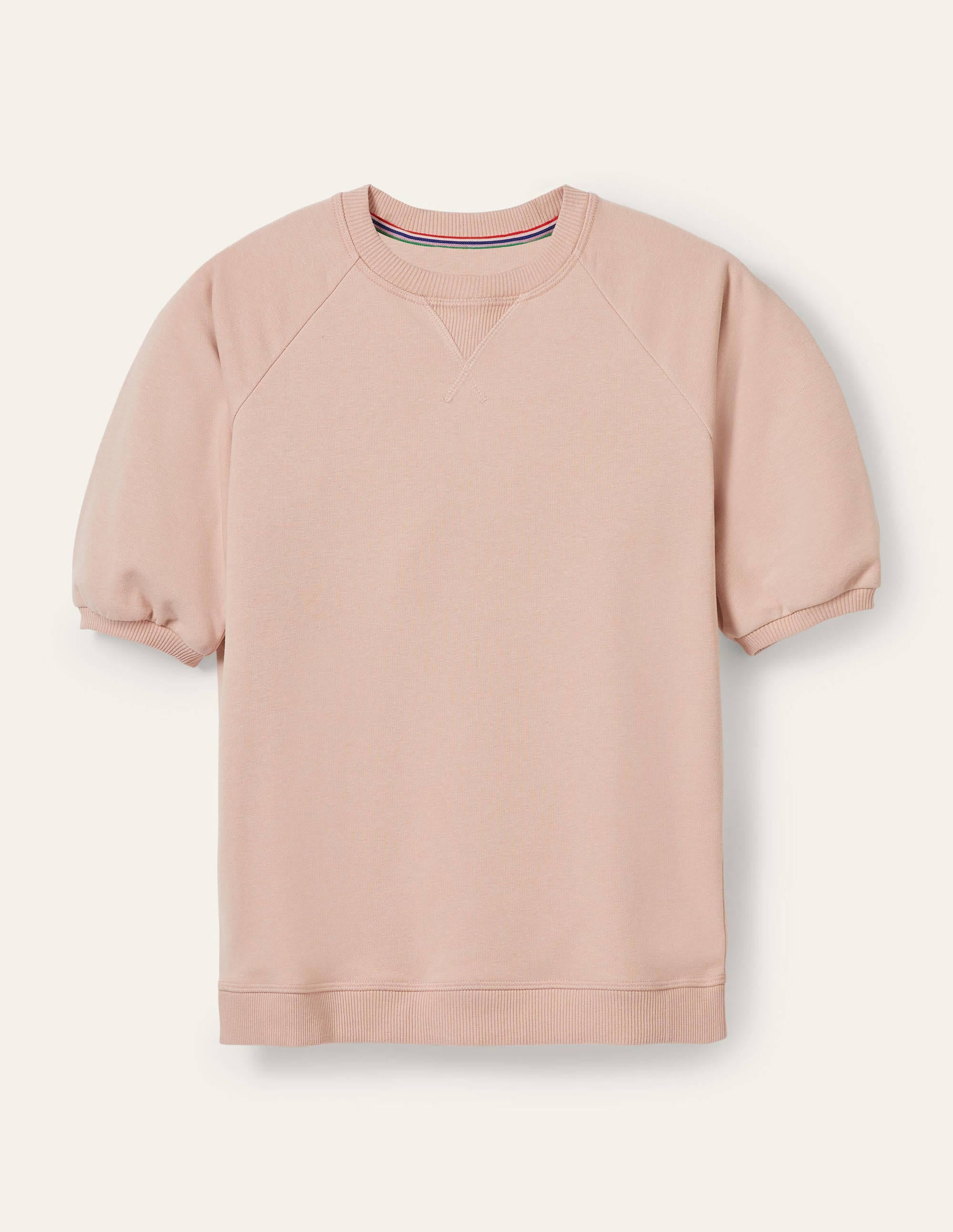Short Puff Sleeve Sweatshirt-Milkshake - Image 5