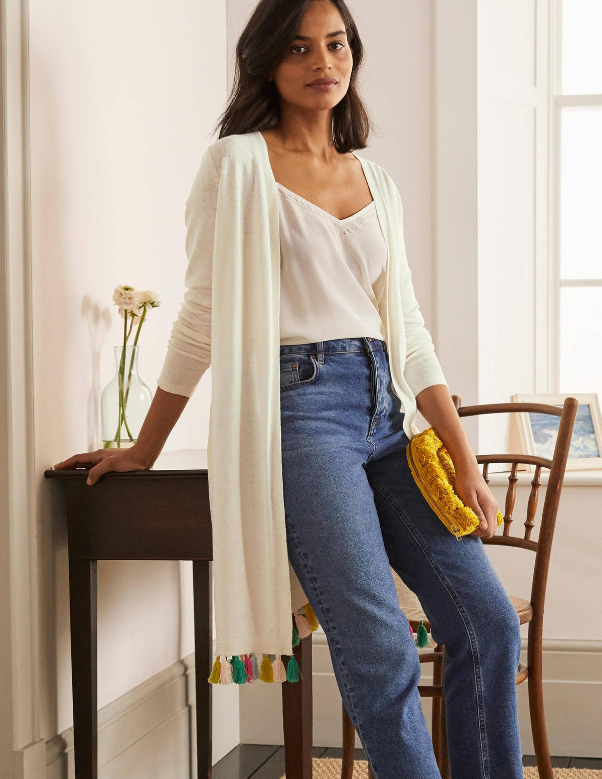 Elsdon Tassel Cardigan-Ivory-1