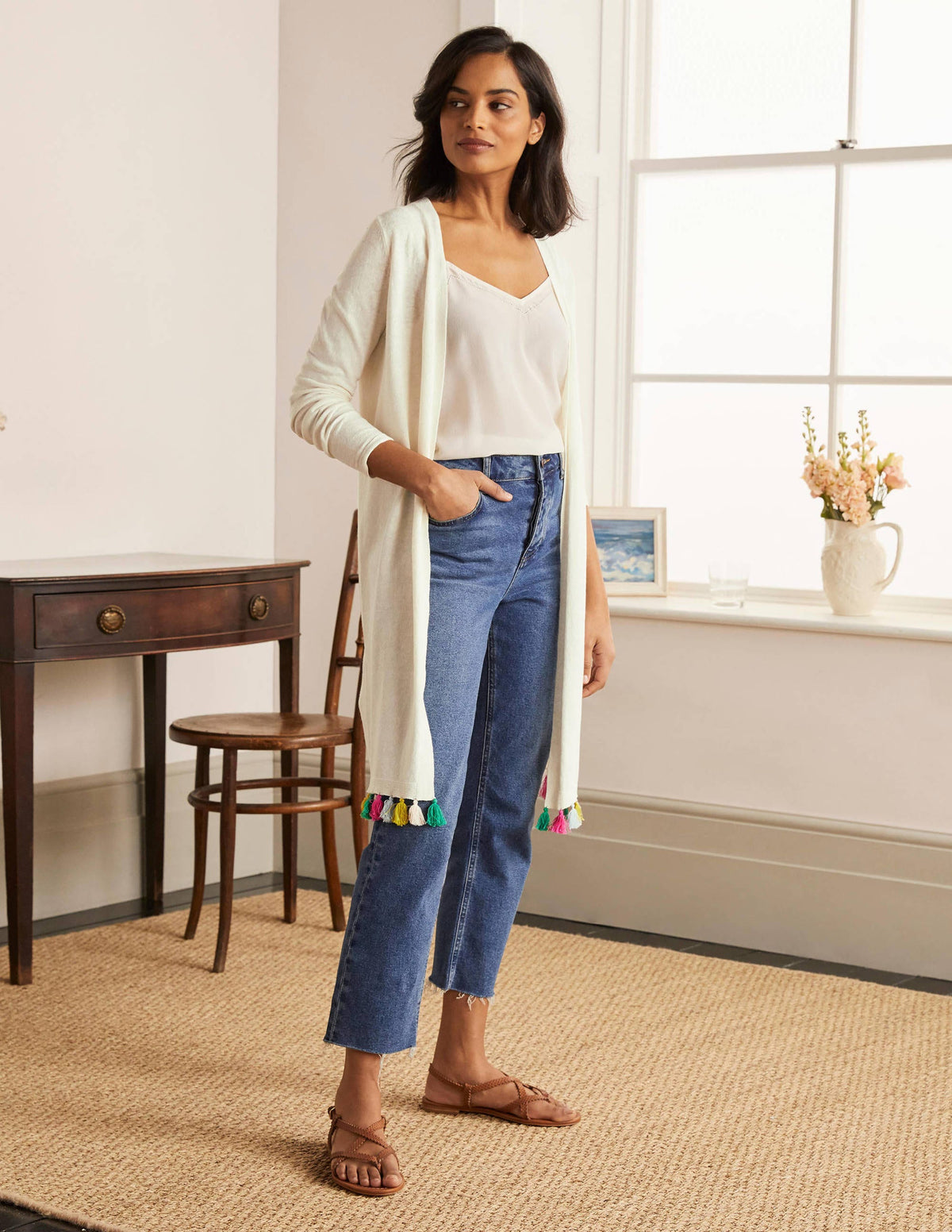 Elsdon Tassel Cardigan-Ivory-2