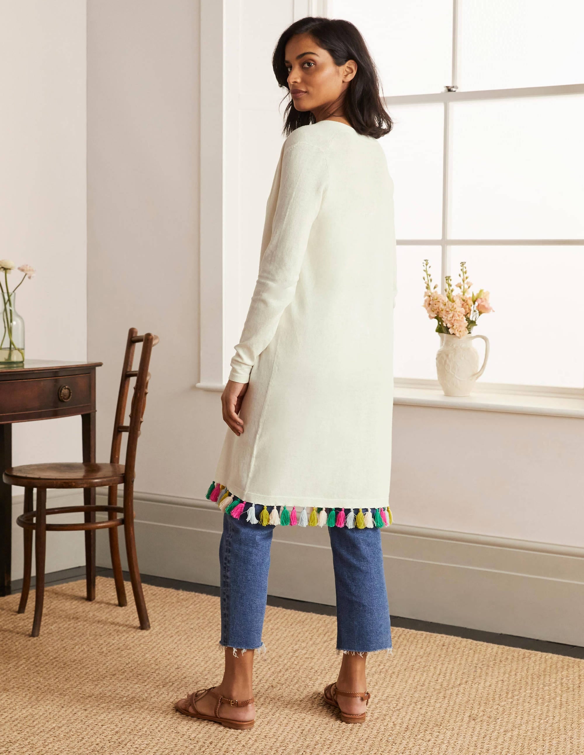 Elsdon Tassel Cardigan-Ivory - Image 3