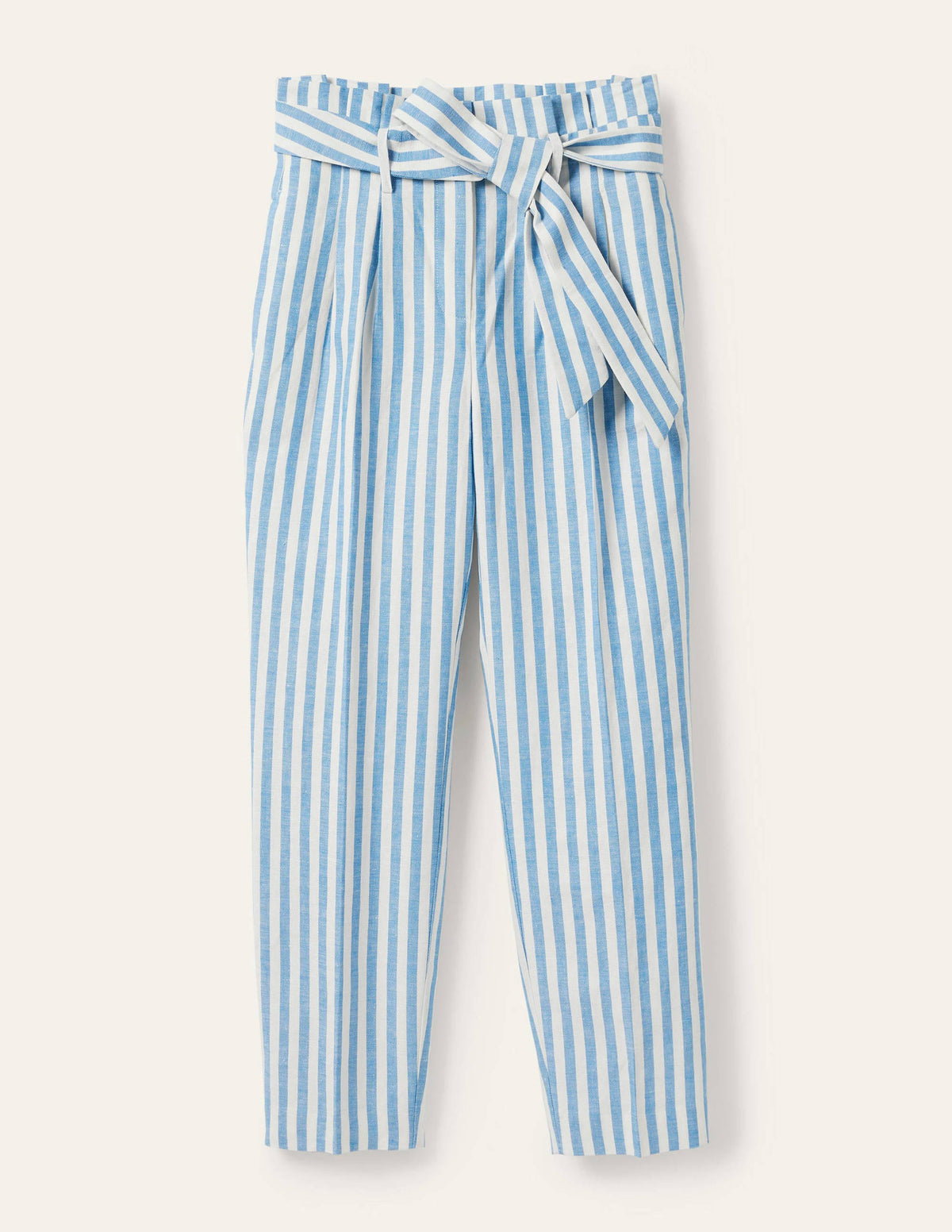 Ludgate Paperbag Trousers-Moroccan Blue Stripe-6