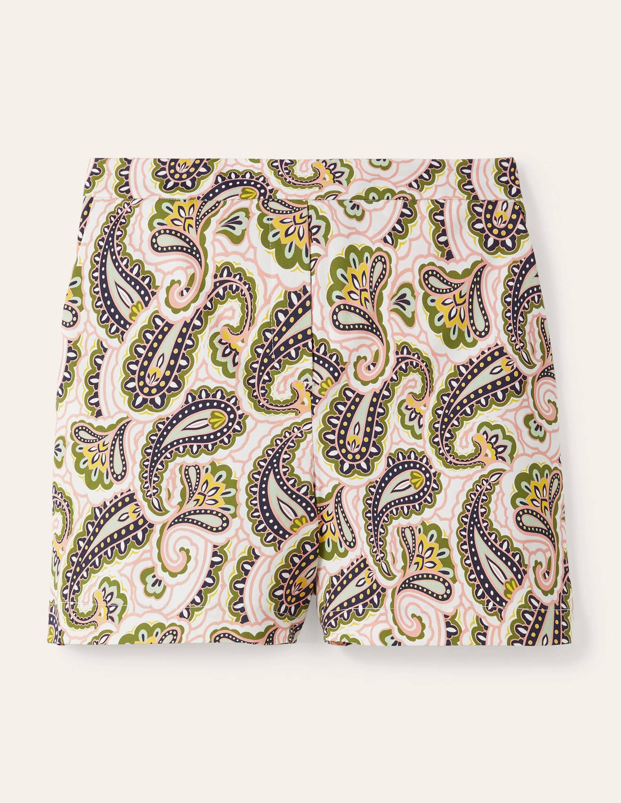Pull On Shorts-Ivory, Summer Paisley - Image 6