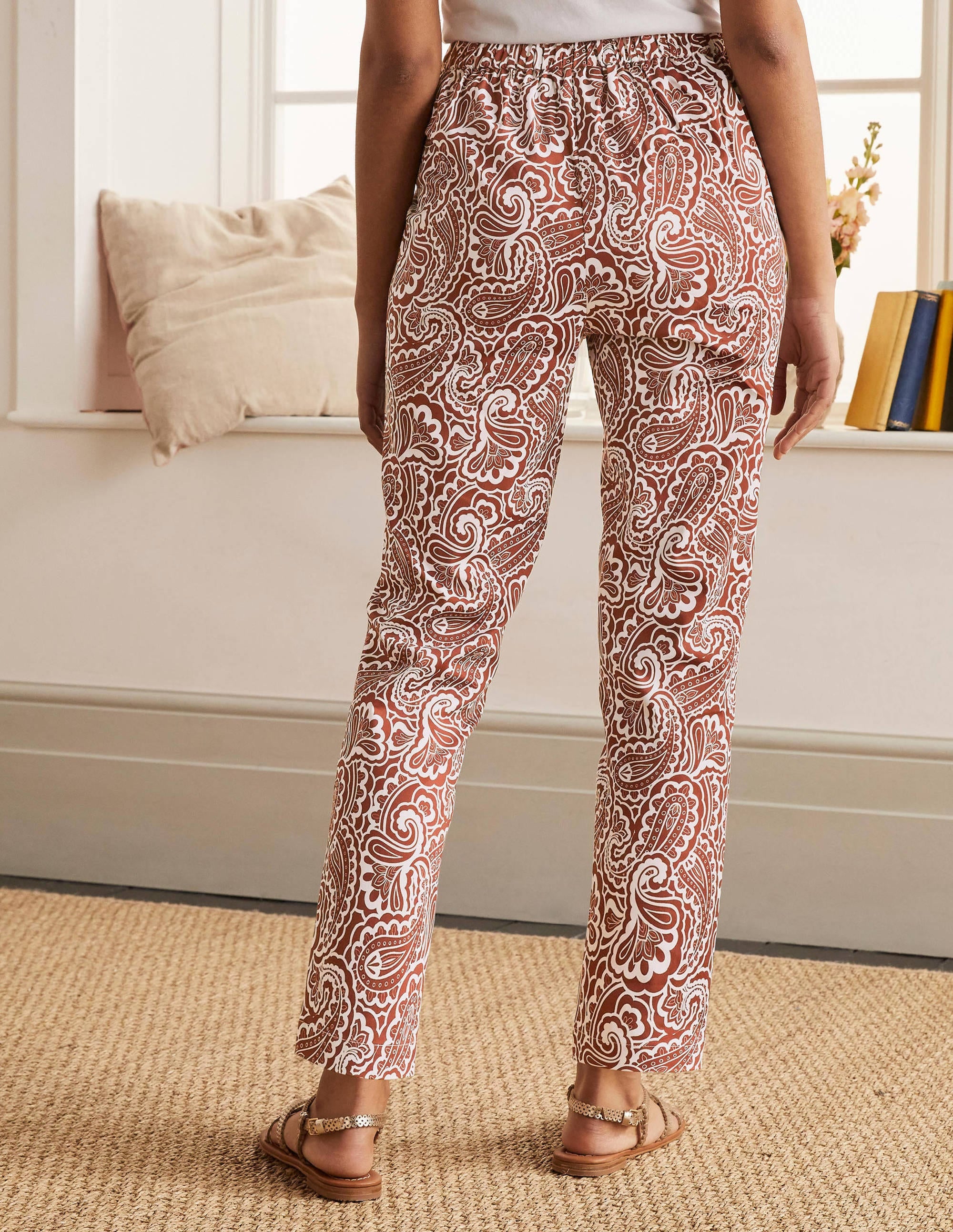 Pull On Trousers-Red Oak, Summer Paisley - Image 2