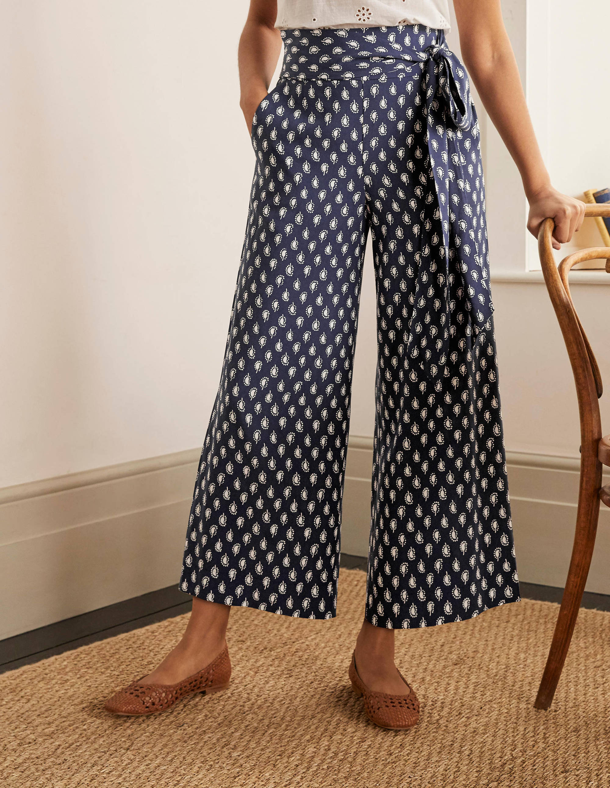 Caithness Trousers-Navy, Paisley Stamp - Image 1