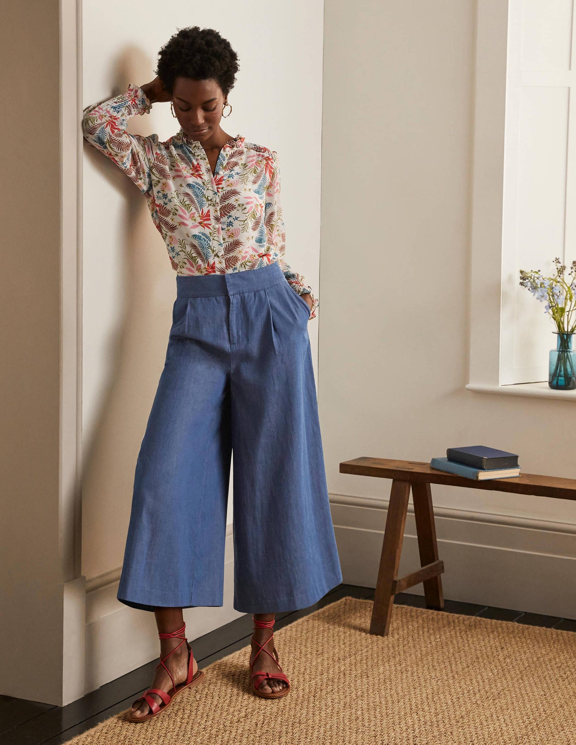 Brompton Culottes-Mid Vintage Denim-1