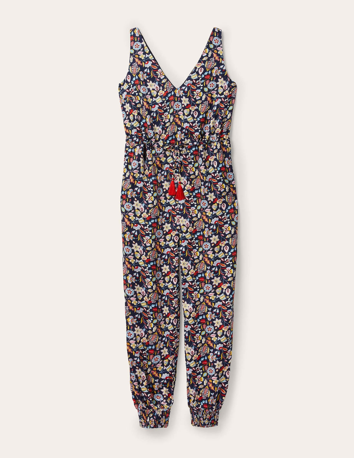 Cecilia Jumpsuit-Navy, Kaleidoscopic Floral - Image 6