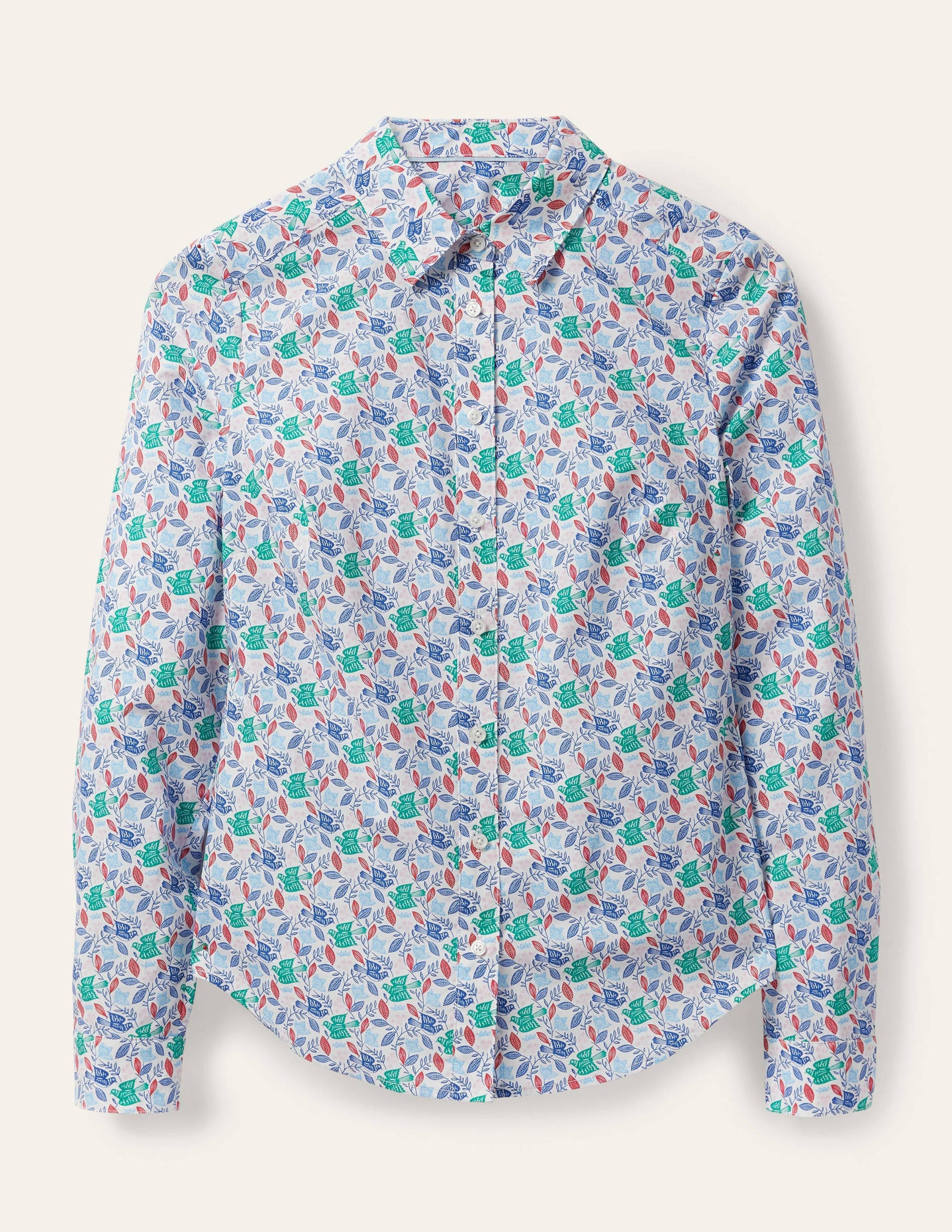 Modern Classic Shirt-Ivory, Meadow Flight-6