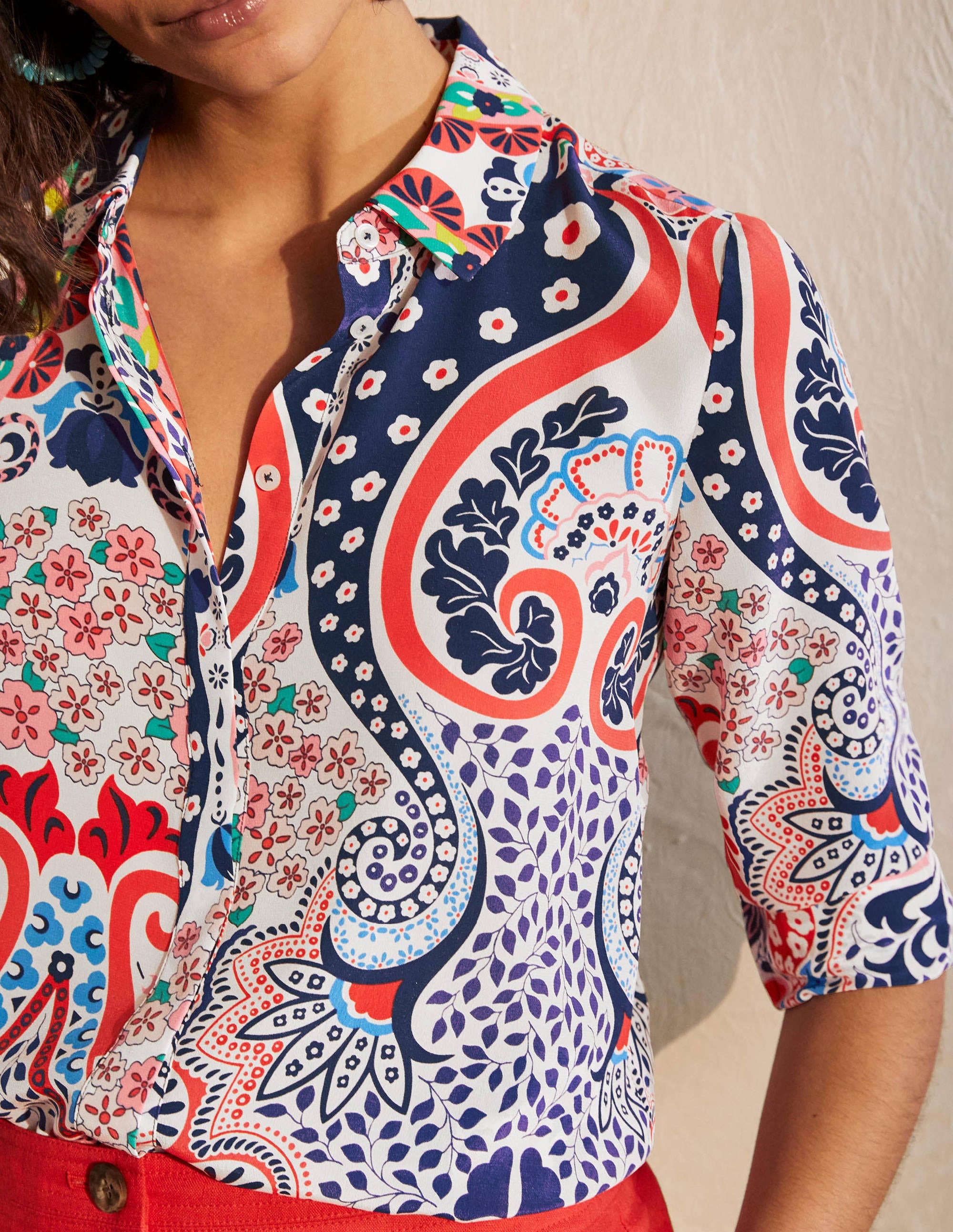 Silk Shirt-Mariner Blue, Kaleidoscope - Image 2