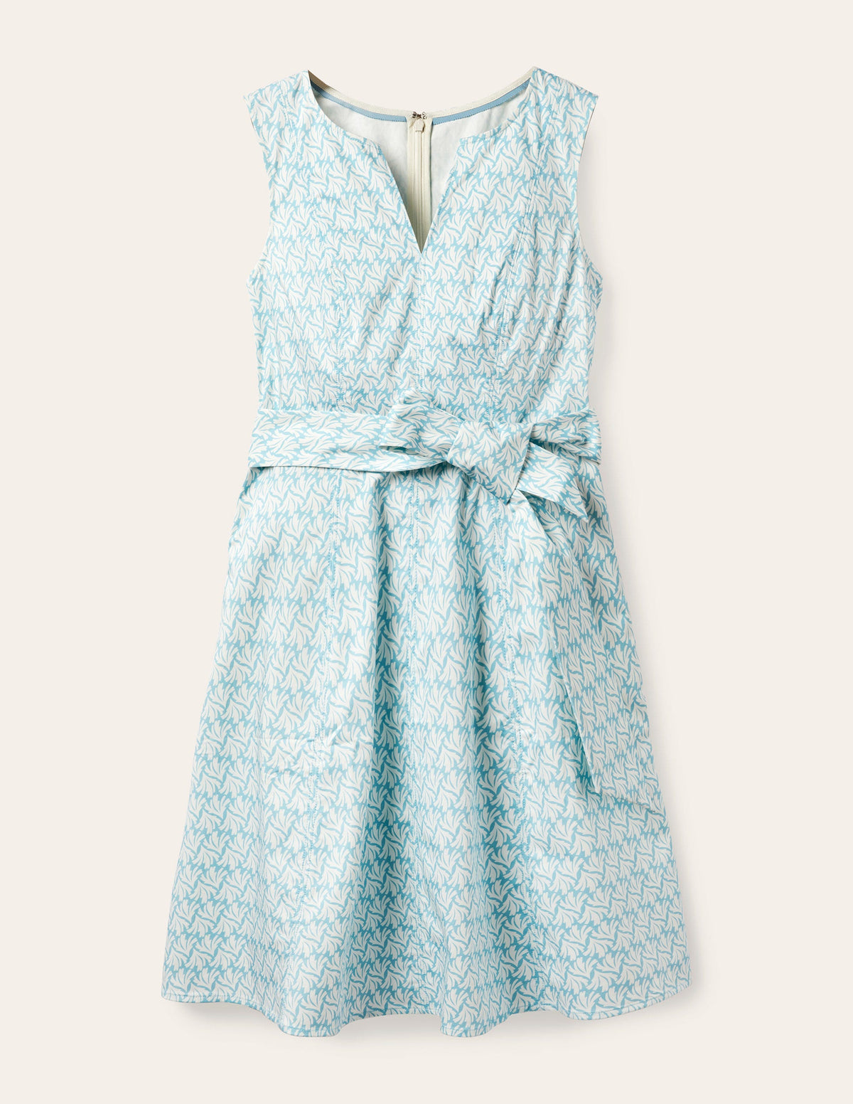 Mischa Belted Dress-Aqua, Swaying Coral-6