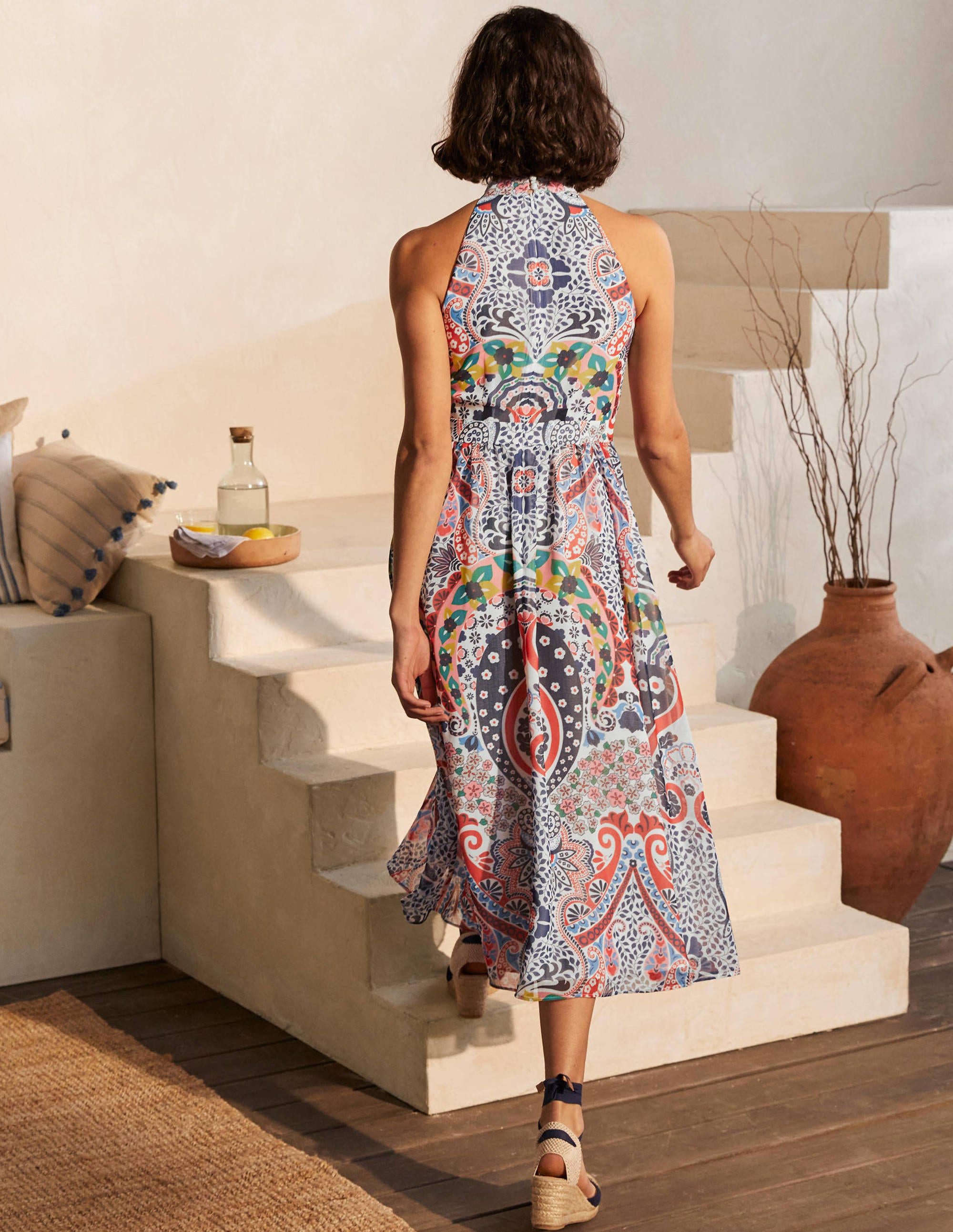 Tori Midi Dress-Mariner Blue, Kaleidoscope - Image 3