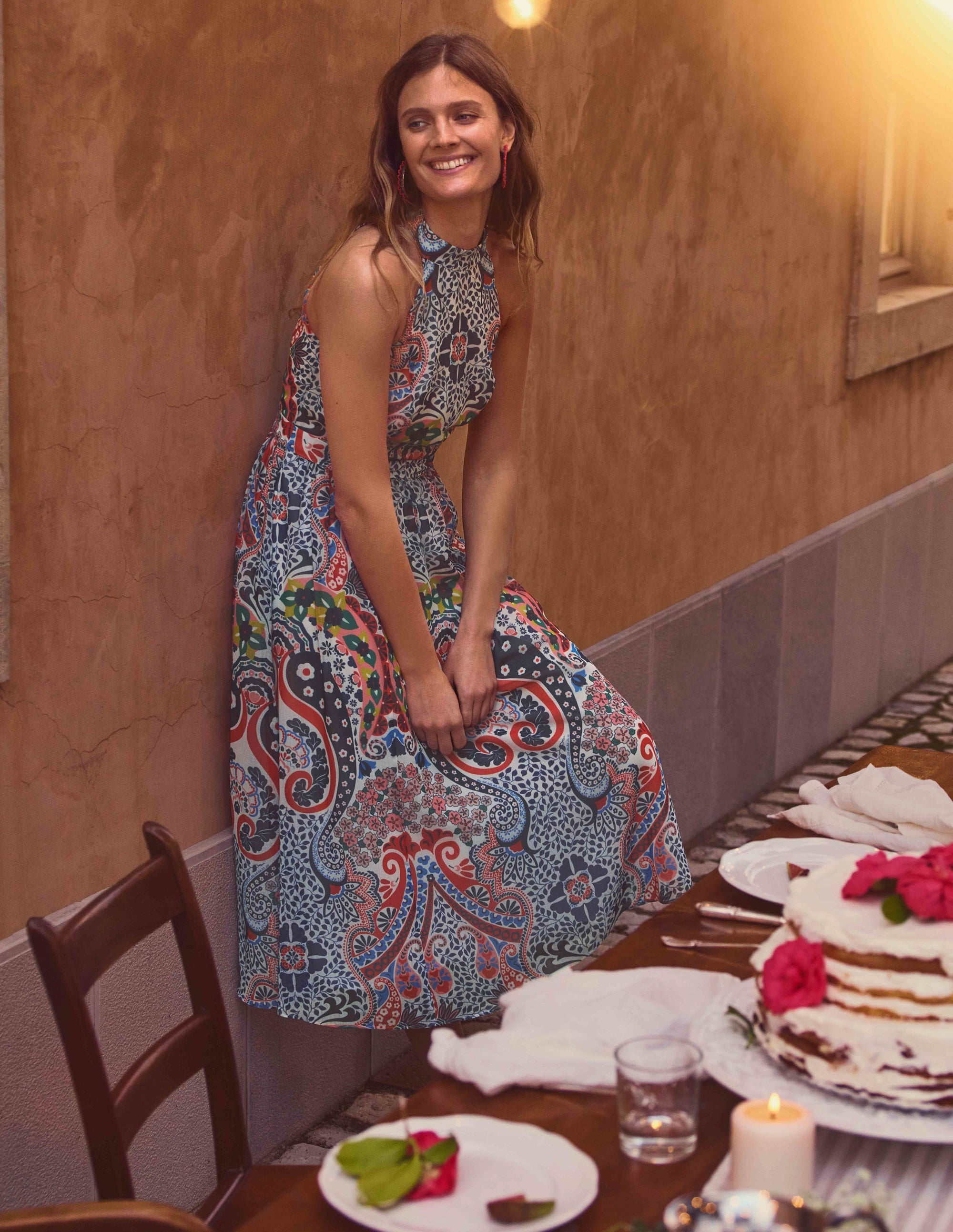 Tori Midi Dress-Mariner Blue, Kaleidoscope - Image 4