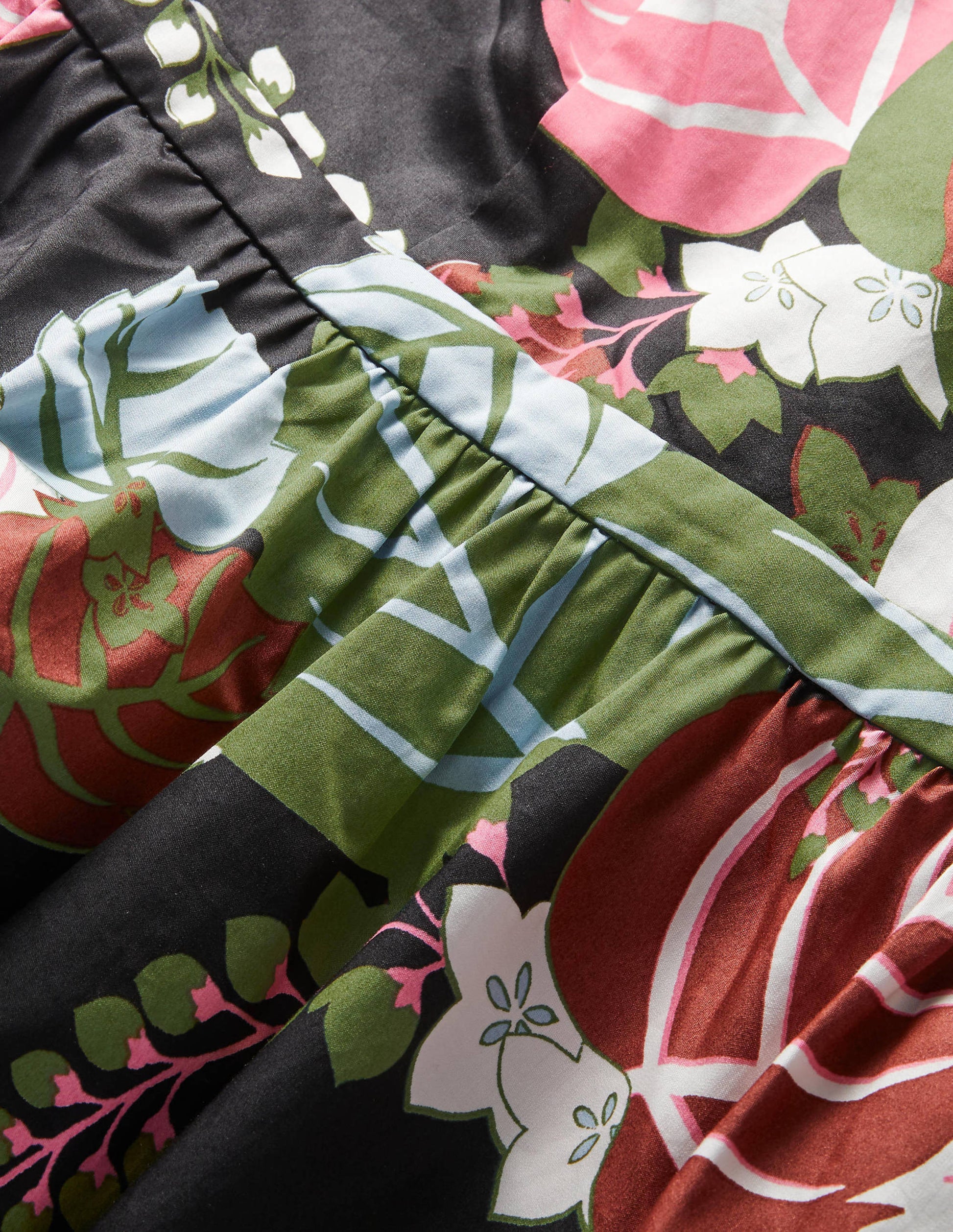 Andrea Frill Sleeve Maxi Dress-Black, Holiday Tropic-5