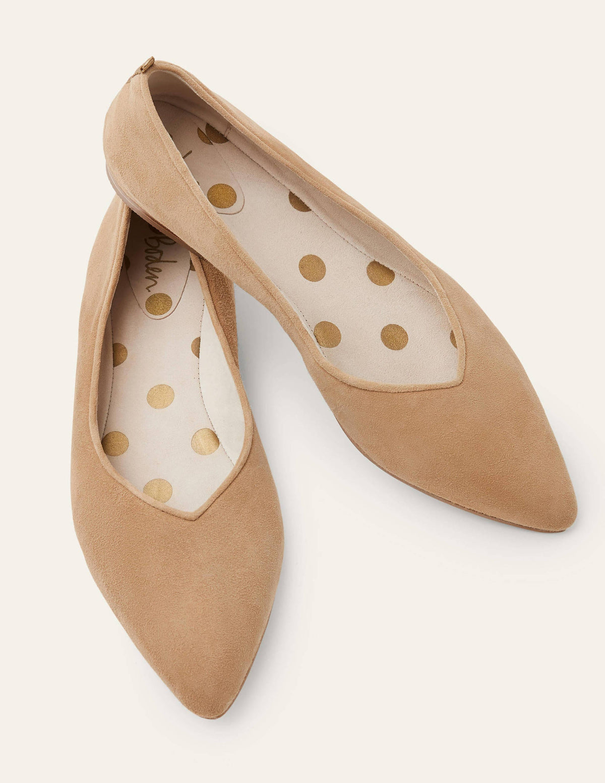 Julia Pointed Flats-Camel - Image 1