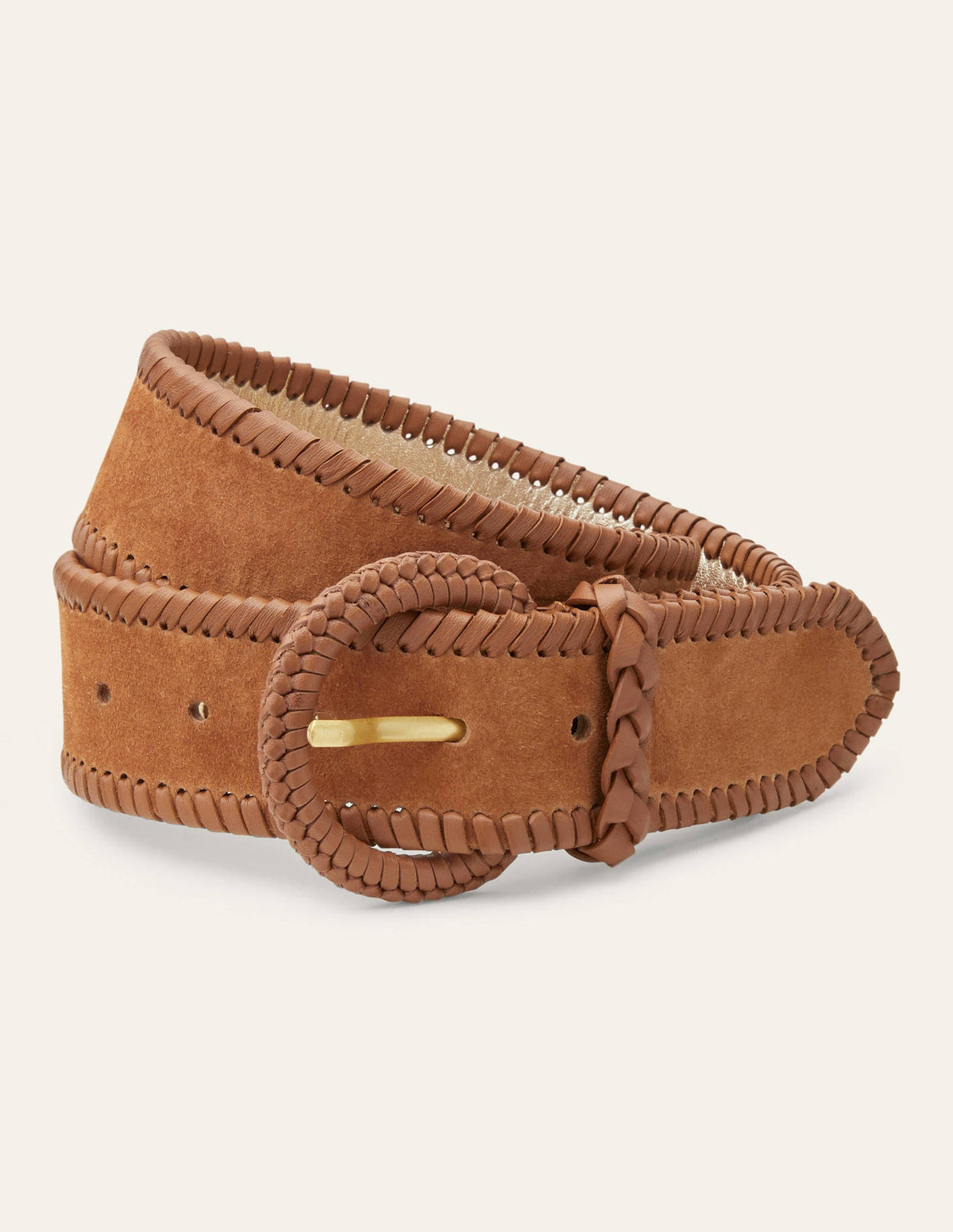 Woven Waist Belt-Tan-1