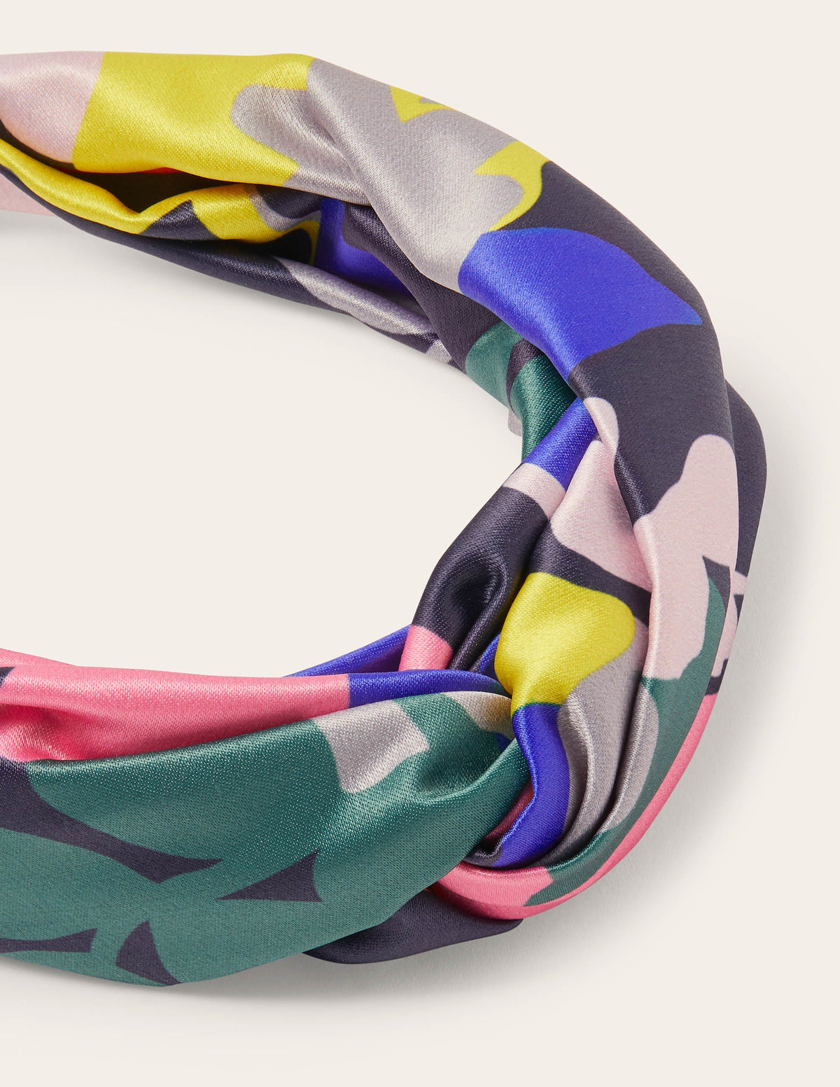 Knotted Headband-Leaf, Asphalt - Image 1