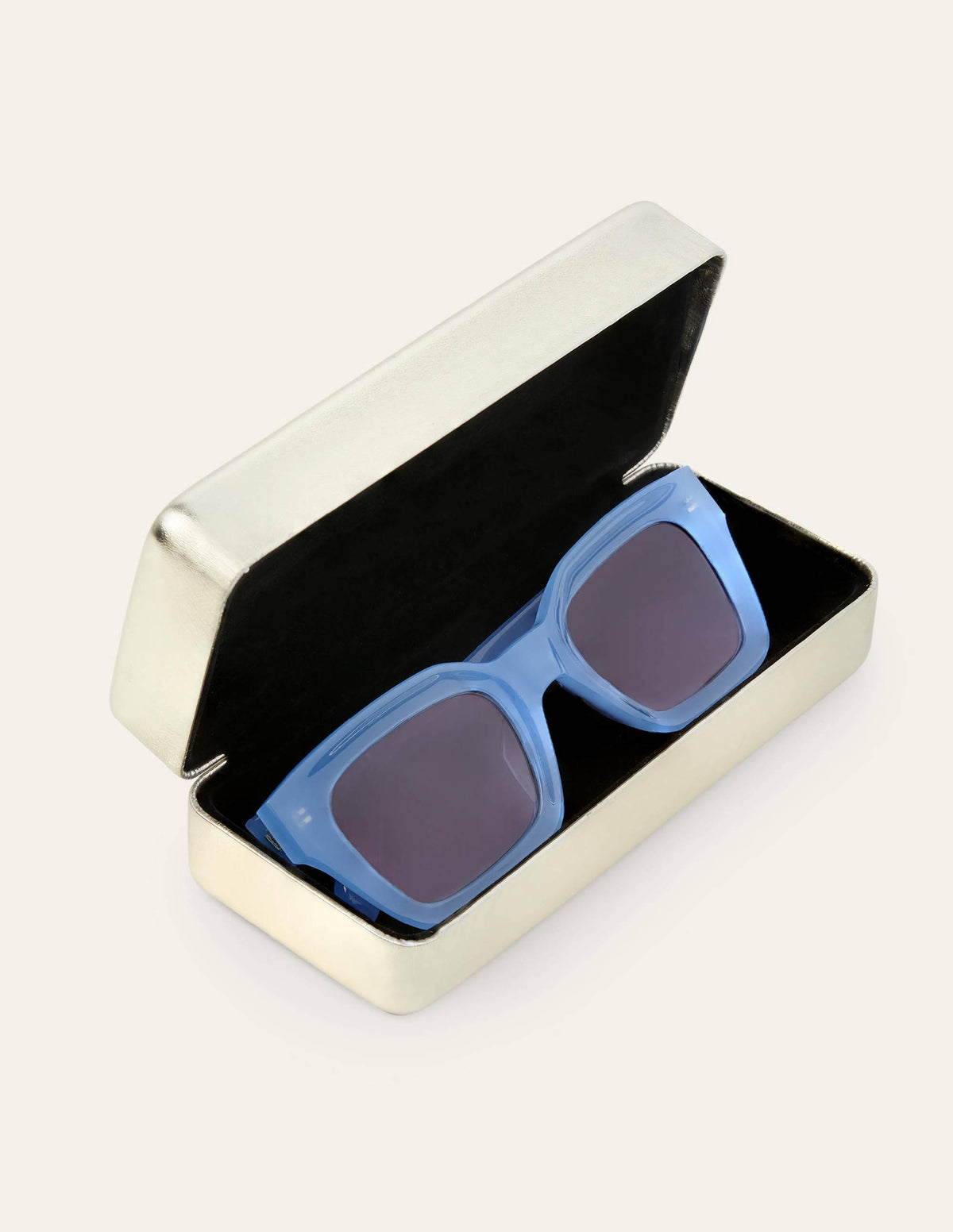 Chunky Frame Sunglasses-Hazy Blue - Image 1