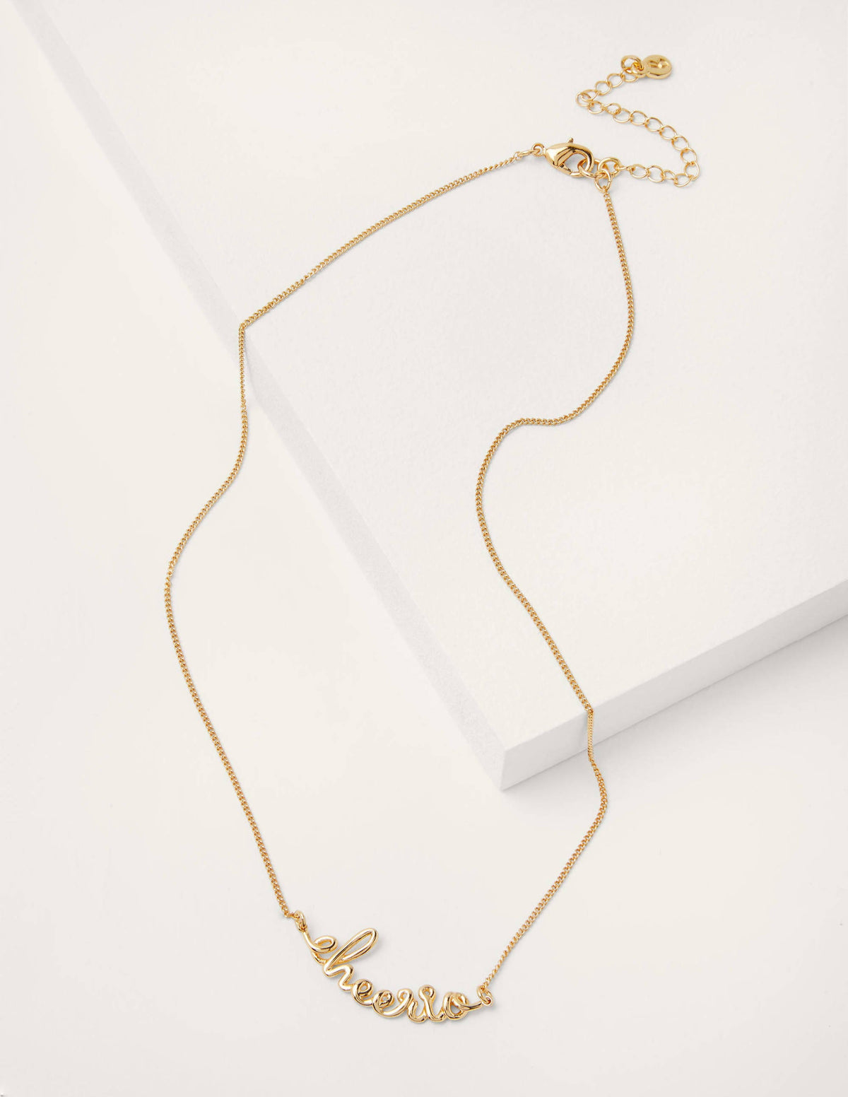 Greeting Necklace-Gold Cheerio - Image 1
