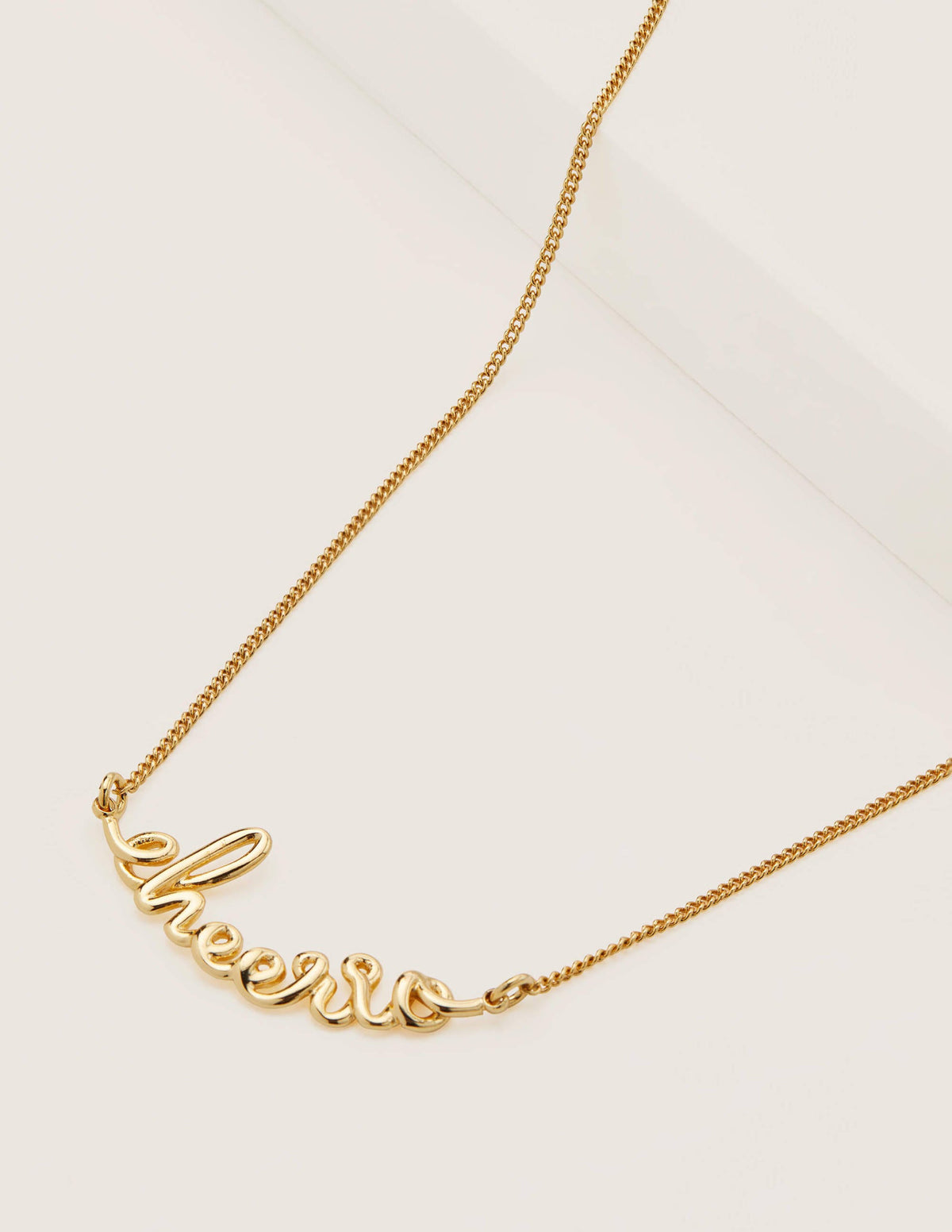 Greeting Necklace-Gold Cheerio - Image 2