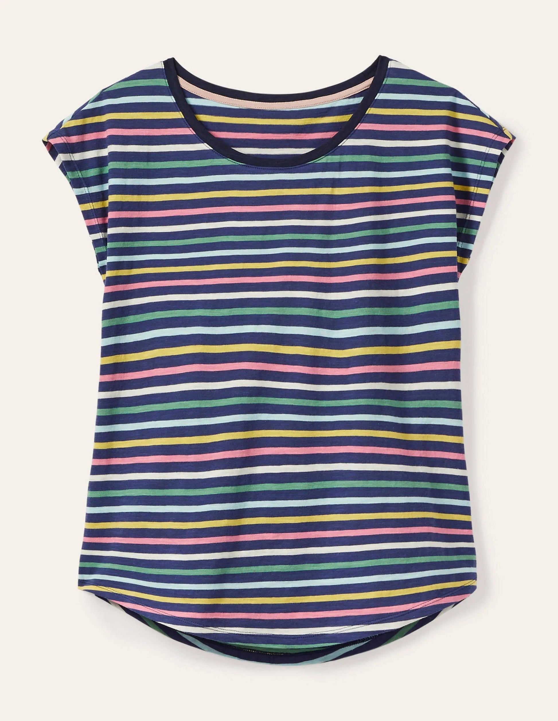 Robyn Jersey Tee-Mariner Pastel Multistripe-1