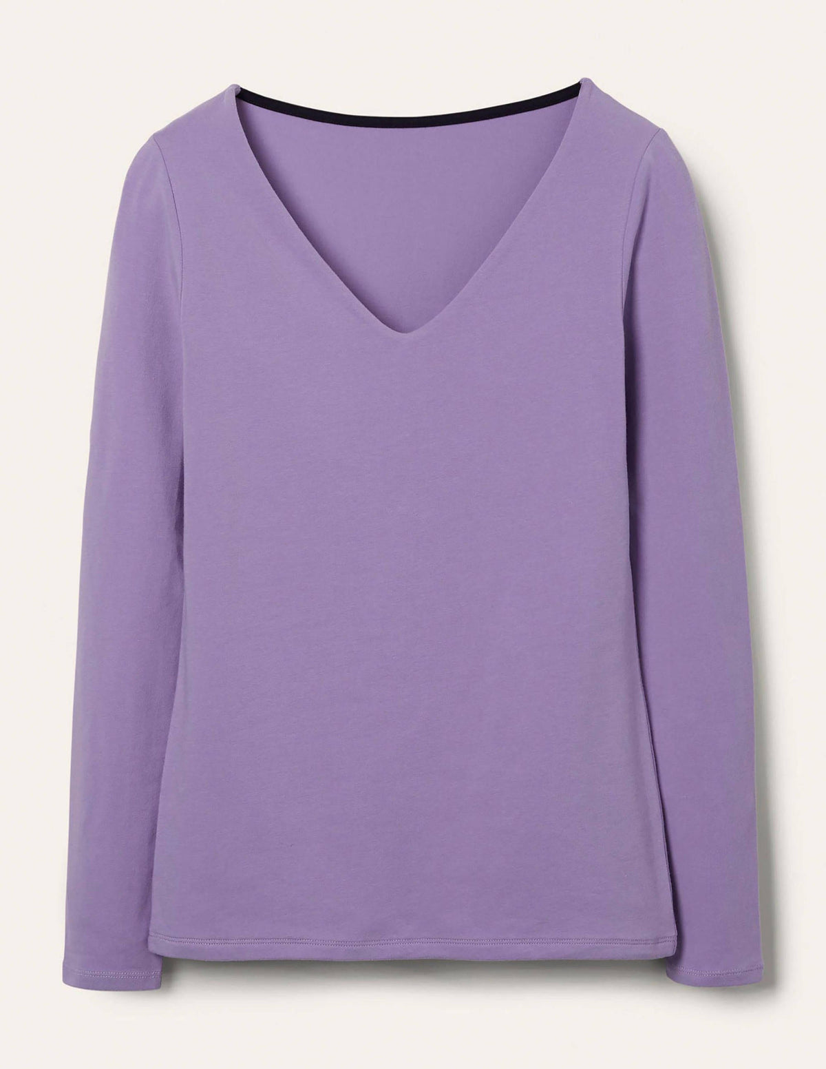 Double Layer V-neck Top-Cool Violet-5