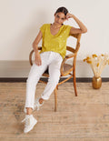 Fun Voop Tee-Chartreuse, Coral Tile