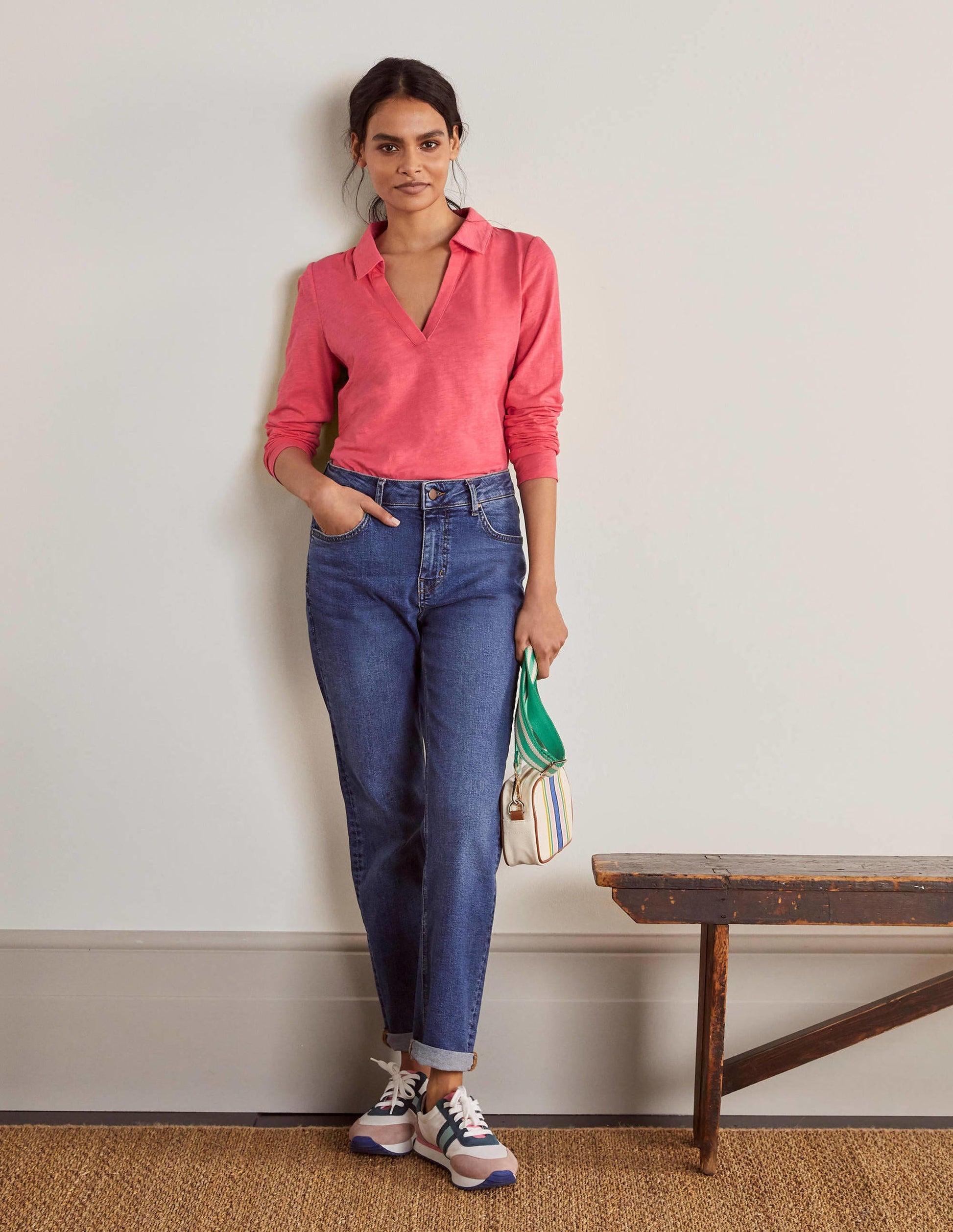 The Cotton Collar Notch Tee-Lollipop-2