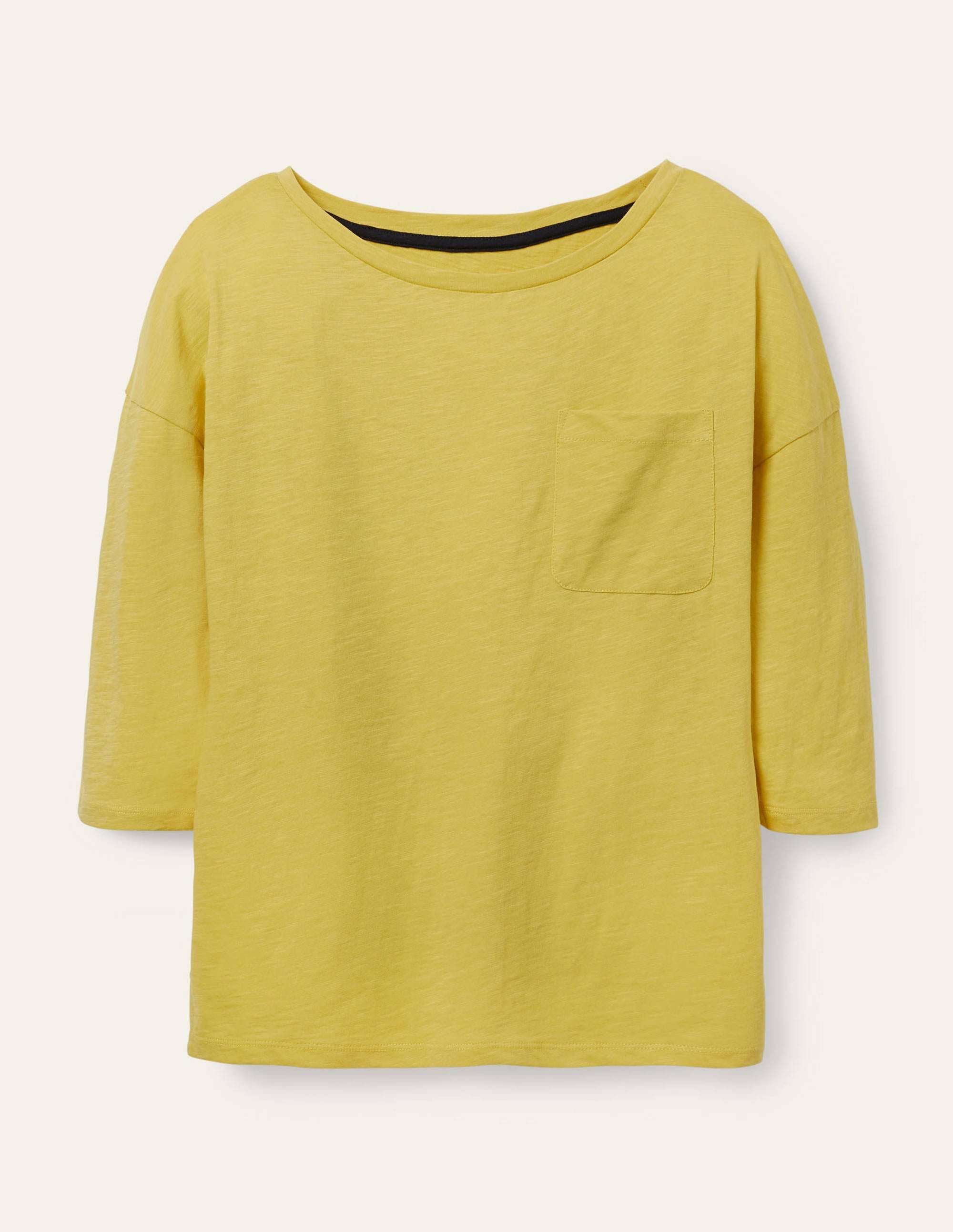 The Cotton Boxy Boatneck Tee-Pineapple - Image 6