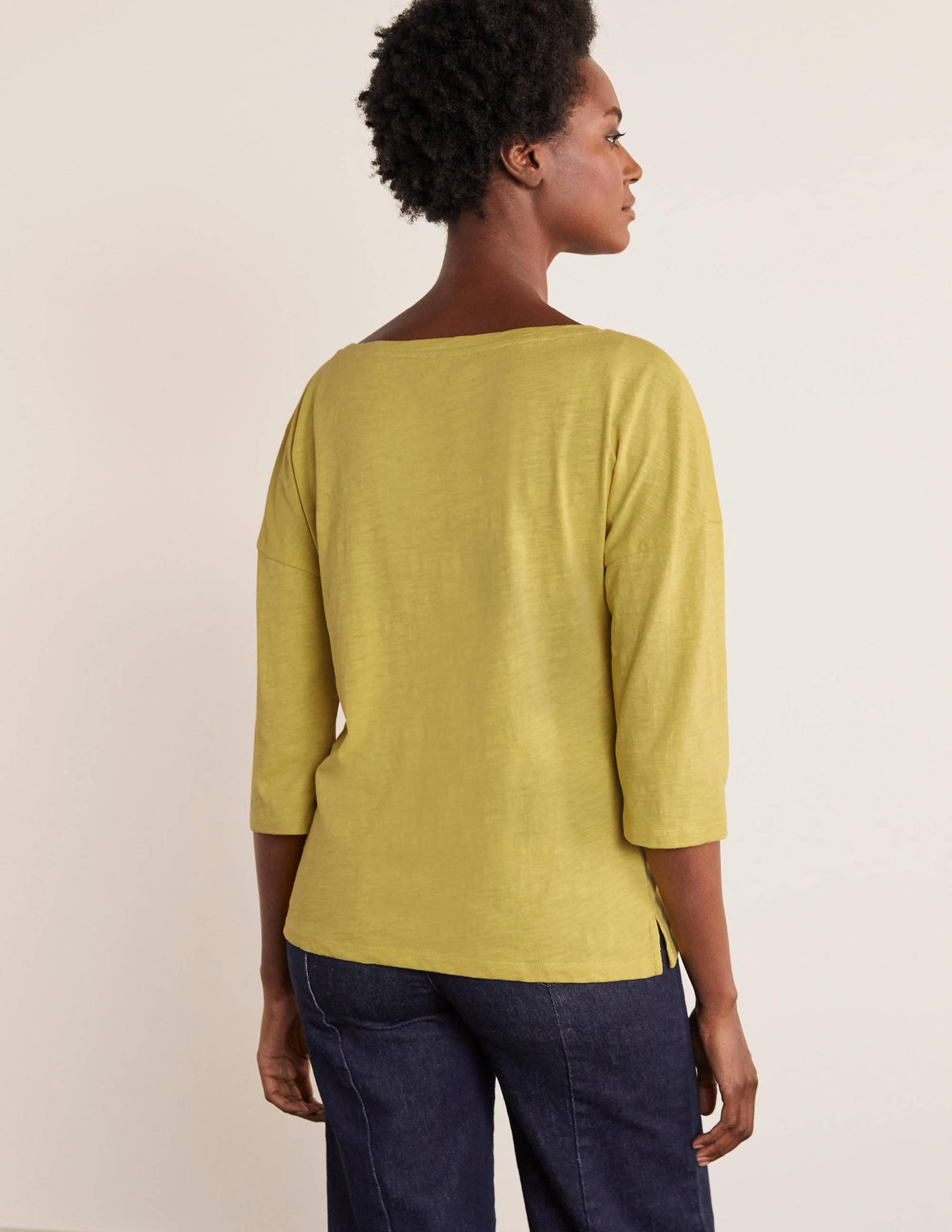 The Cotton Boxy Boatneck Tee-Pineapple-3