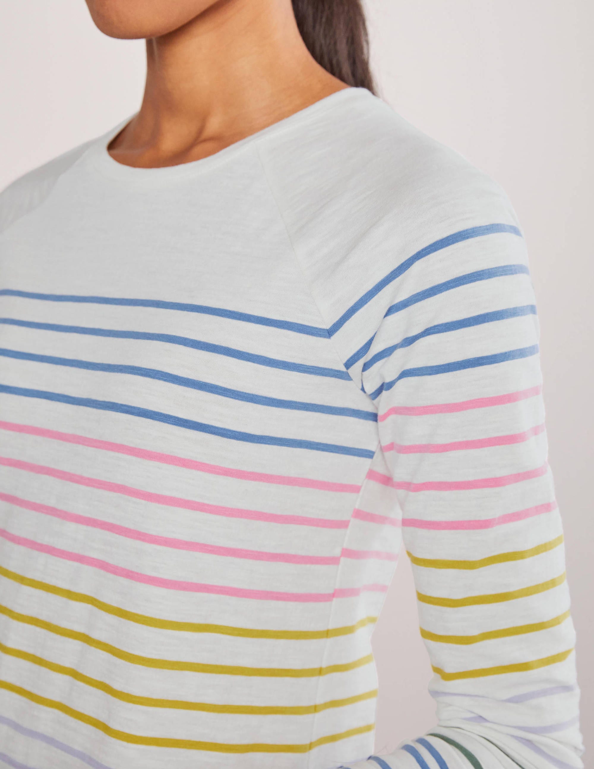Lorna Baseball Jersey Top-Rainbow Multi Stripe - Image 4