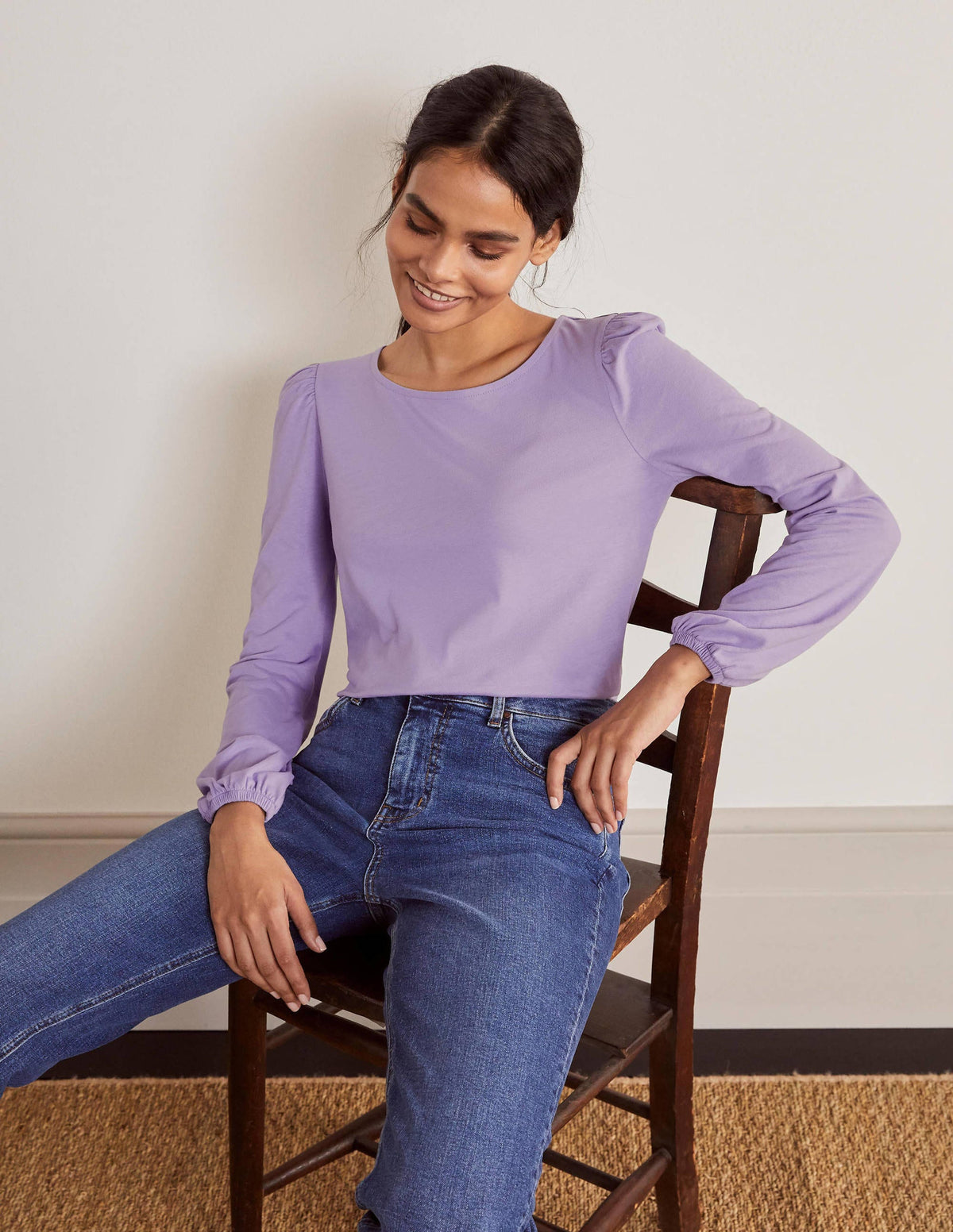 Supersoft Long Sleeve Top-Cool Violet - Image 1