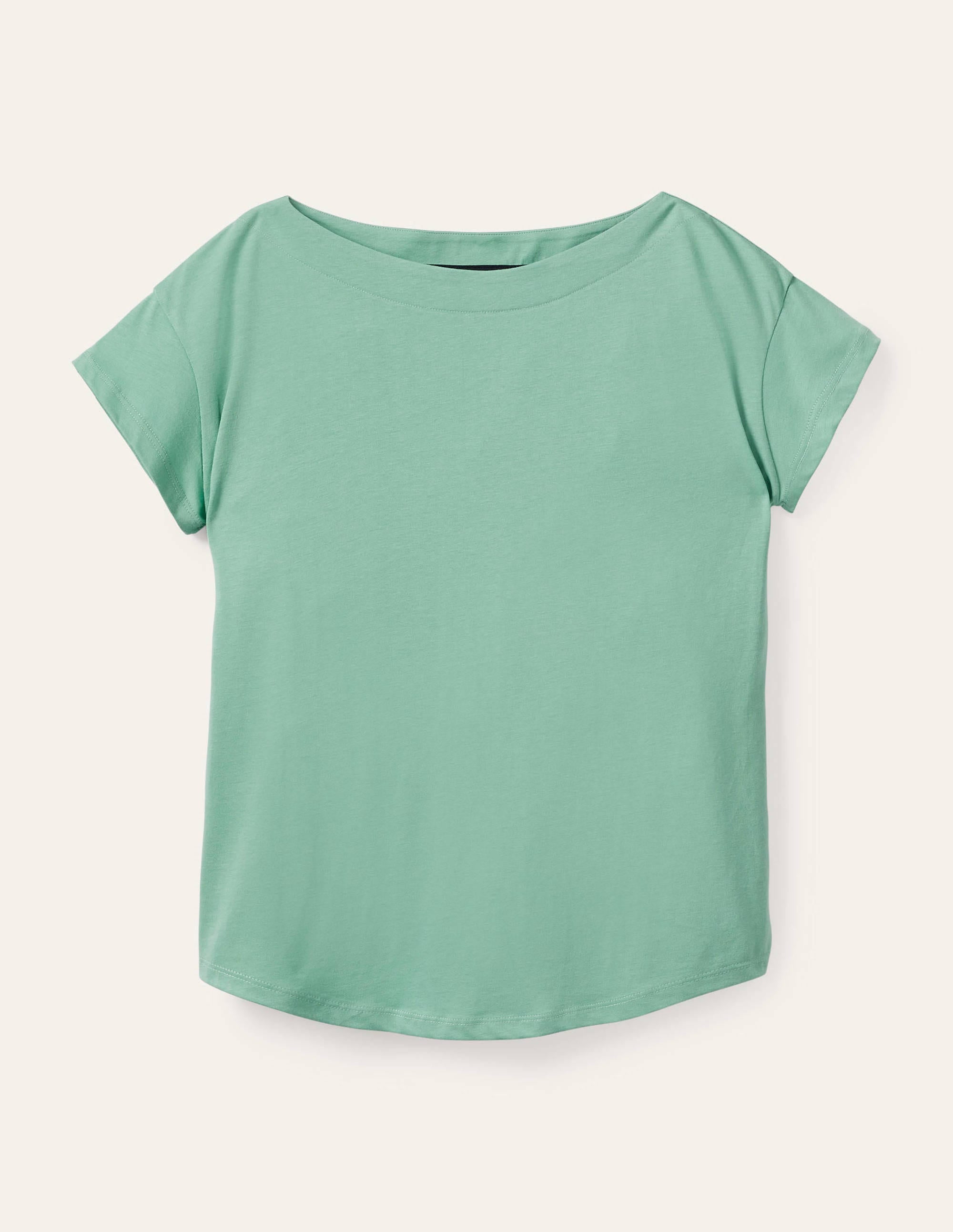 Supersoft Boat Neck T-Shirt-Apple Mint - Image 6