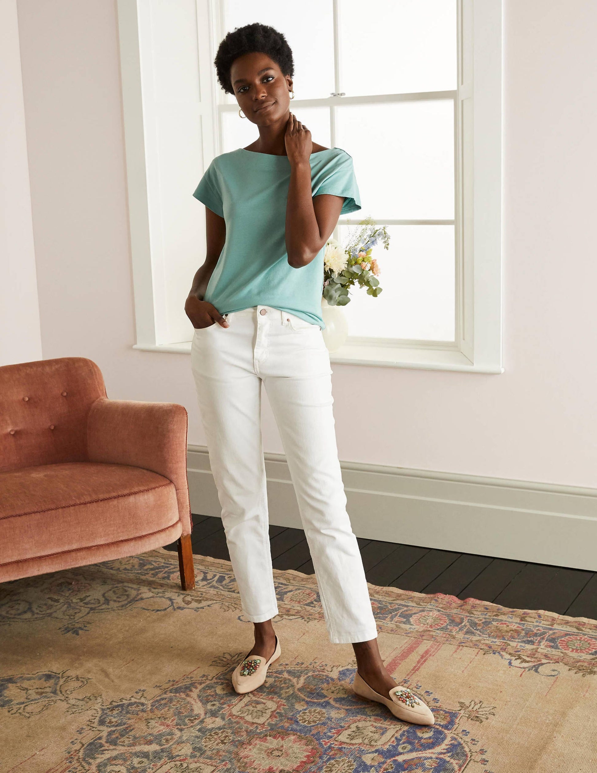 Supersoft Boat Neck T-Shirt-Apple Mint-2