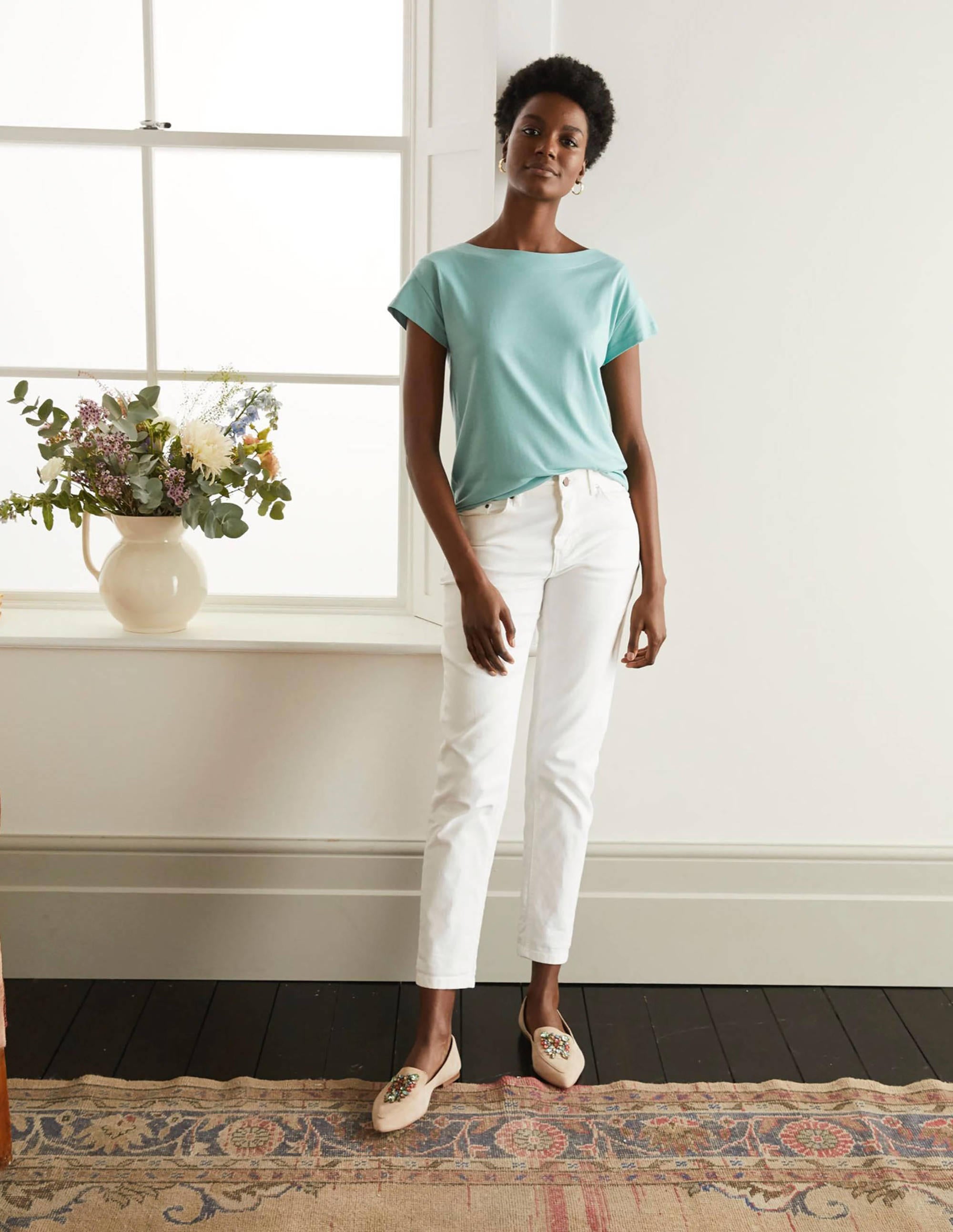 Supersoft Boat Neck T-Shirt-Apple Mint - Image 5